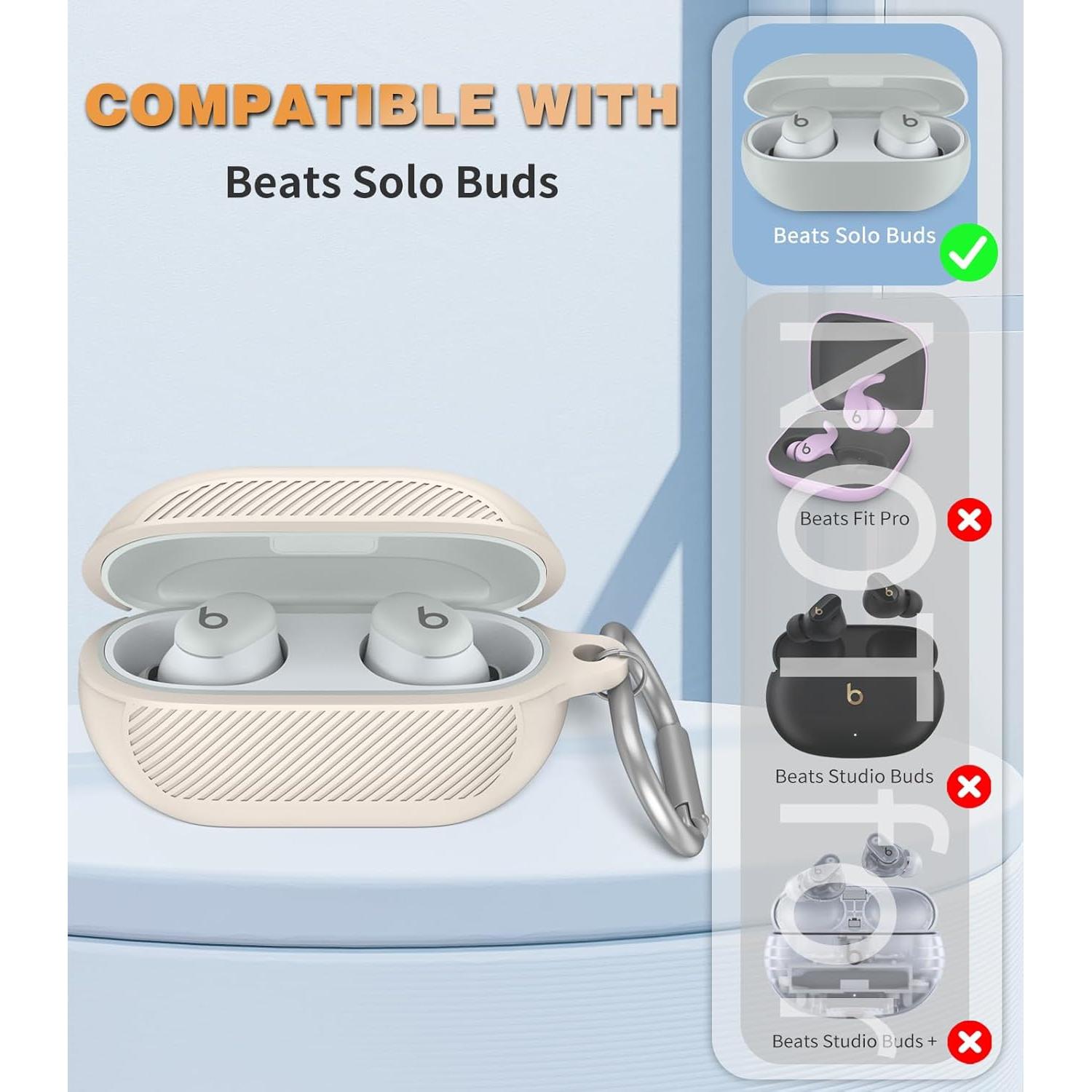 Funda de Silicona WADVCU para Beats Solo Buds con Kit de Limpieza