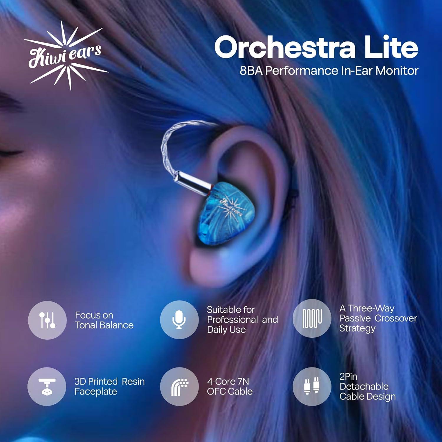Auriculares In-Ear Kiwi Ears Orchestra Lite 8BA Azul