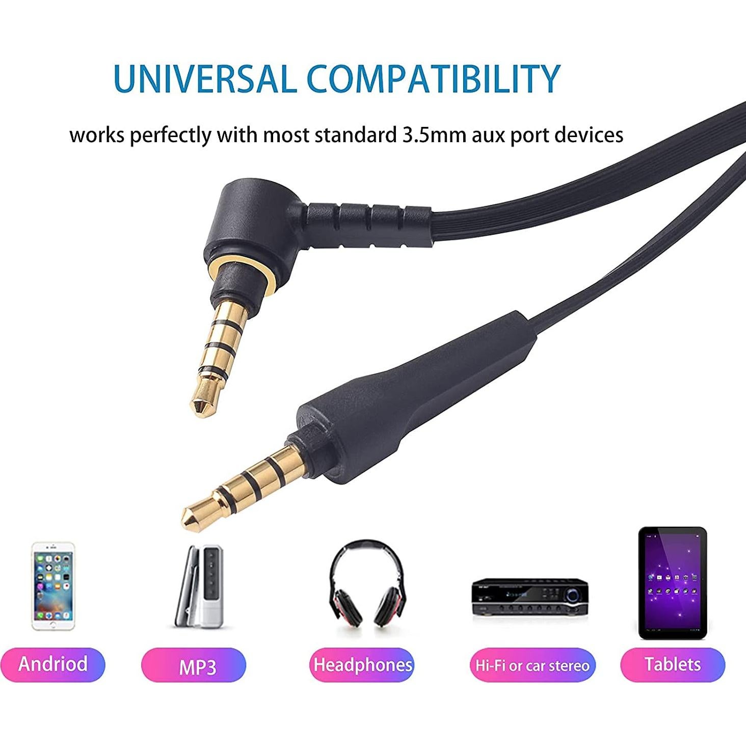 Cable de audio Alitutumao con micrófono para auriculares Sony