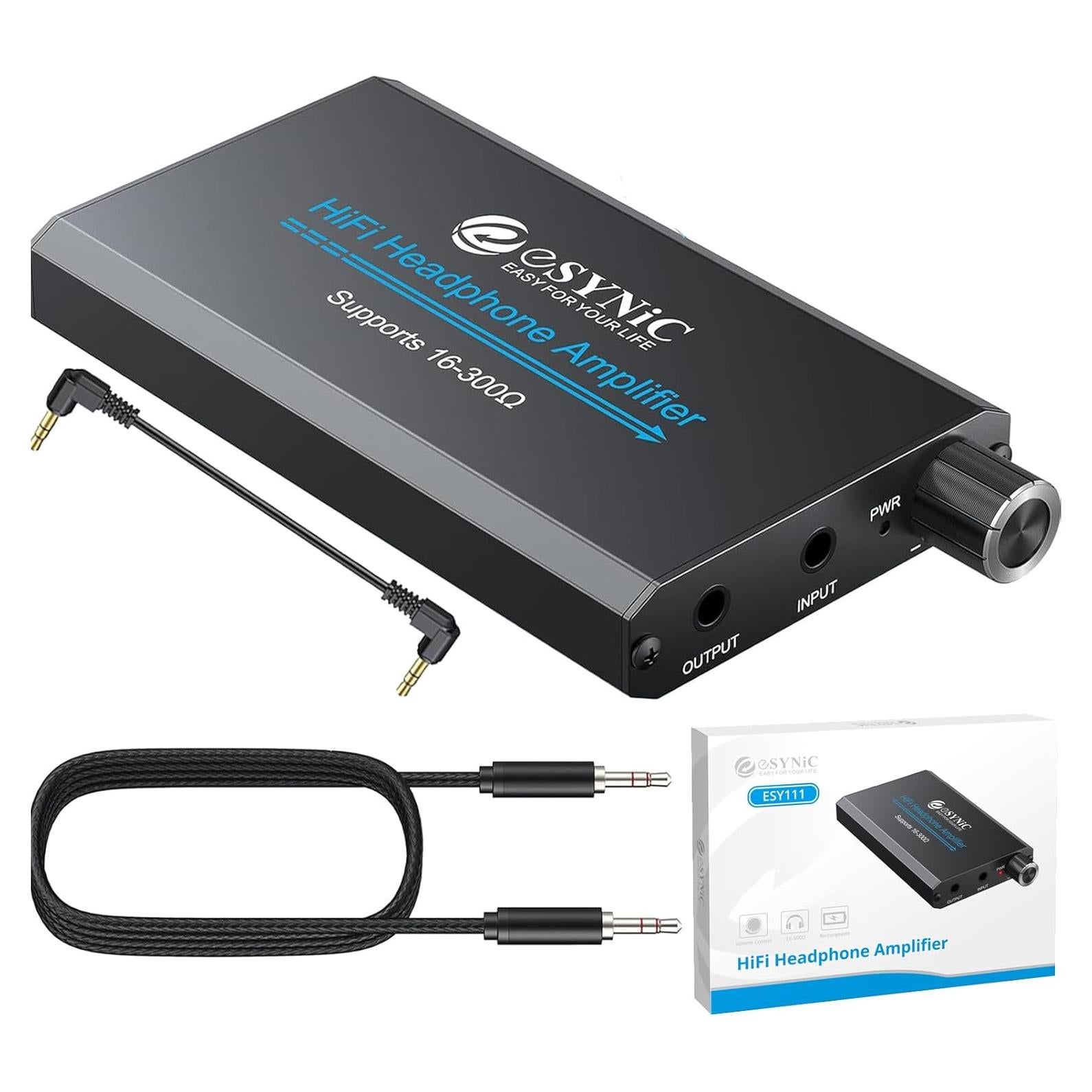 Amplificador de Auriculares eSynic 16-300 Ohm 3.5mm Portátil