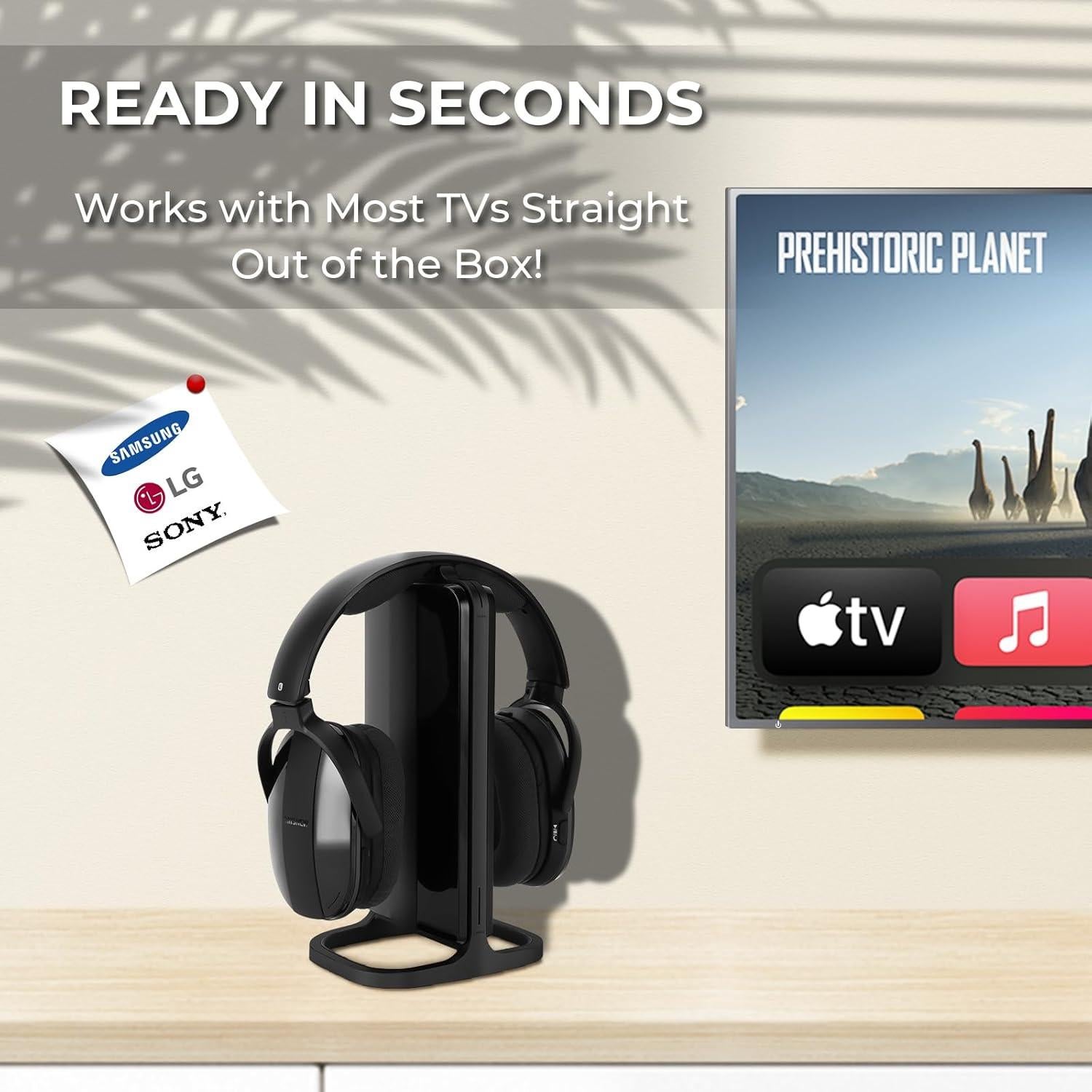 Auriculares Inalámbricos Daysnew para TV con Base de Carga