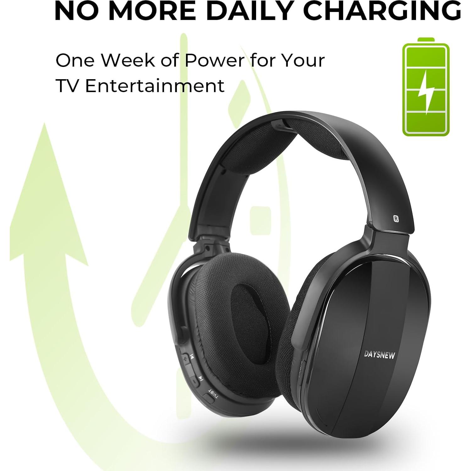 Auriculares Inalámbricos Daysnew para TV con Base de Carga