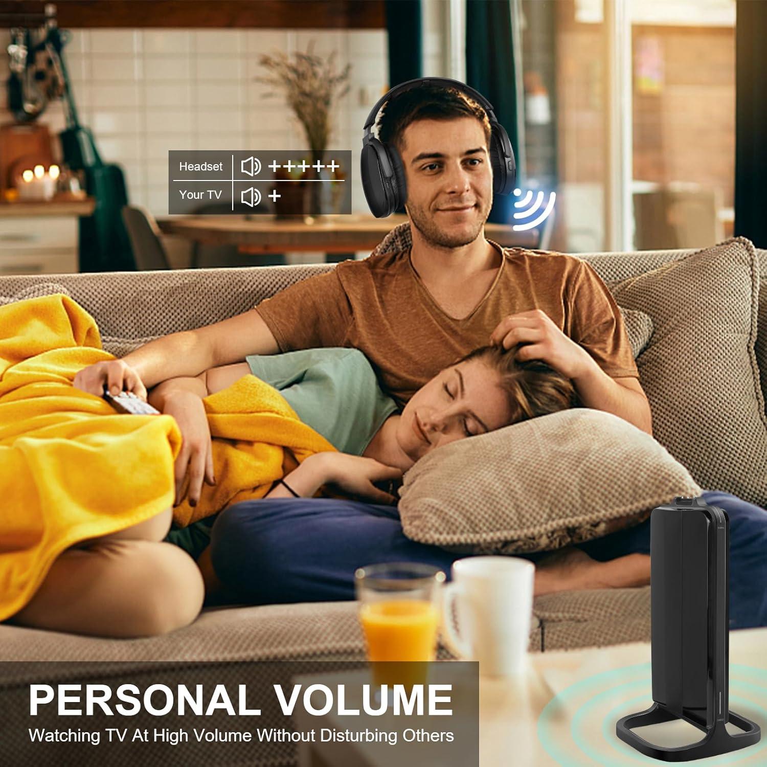 Auriculares Inalámbricos Daysnew para TV con Base de Carga