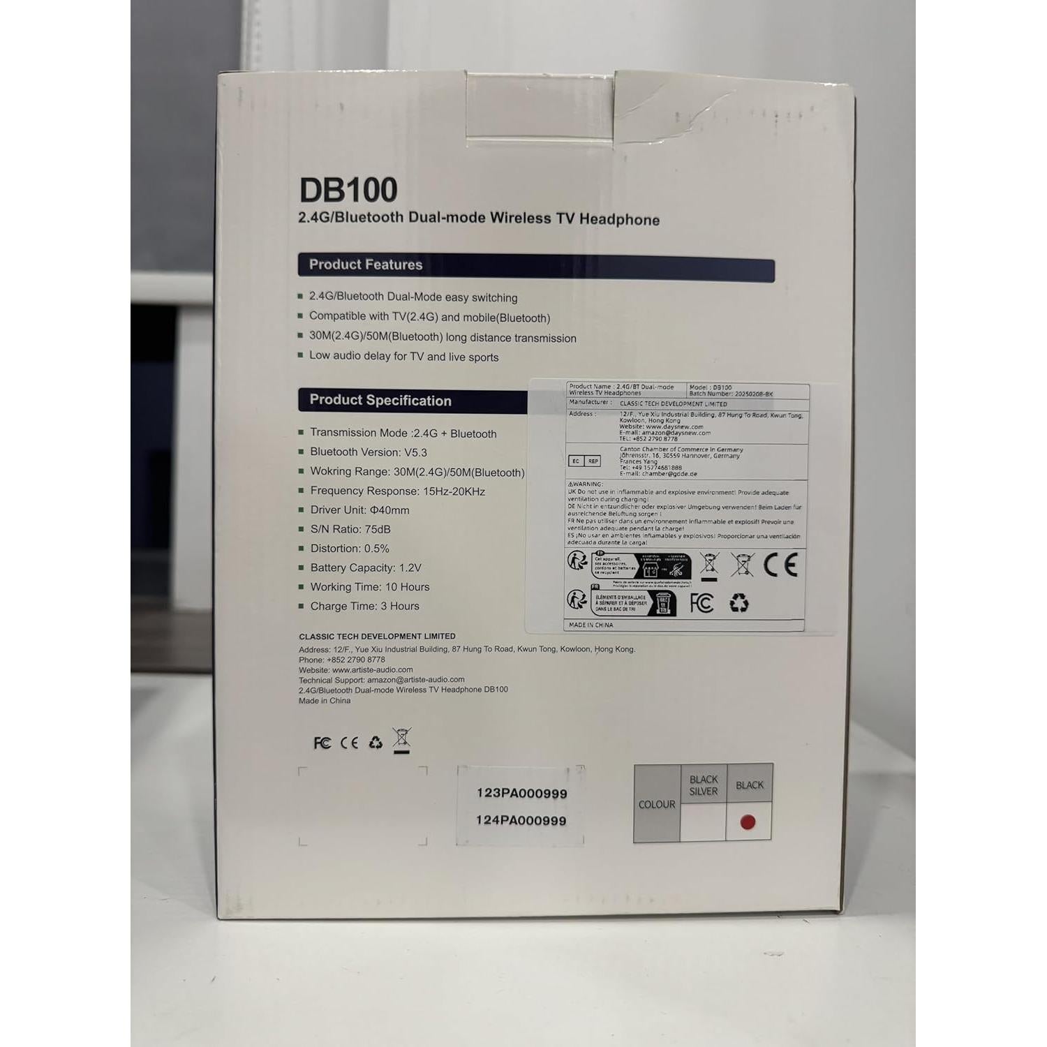 Auriculares Inalámbricos Daysnew para TV con Base de Carga