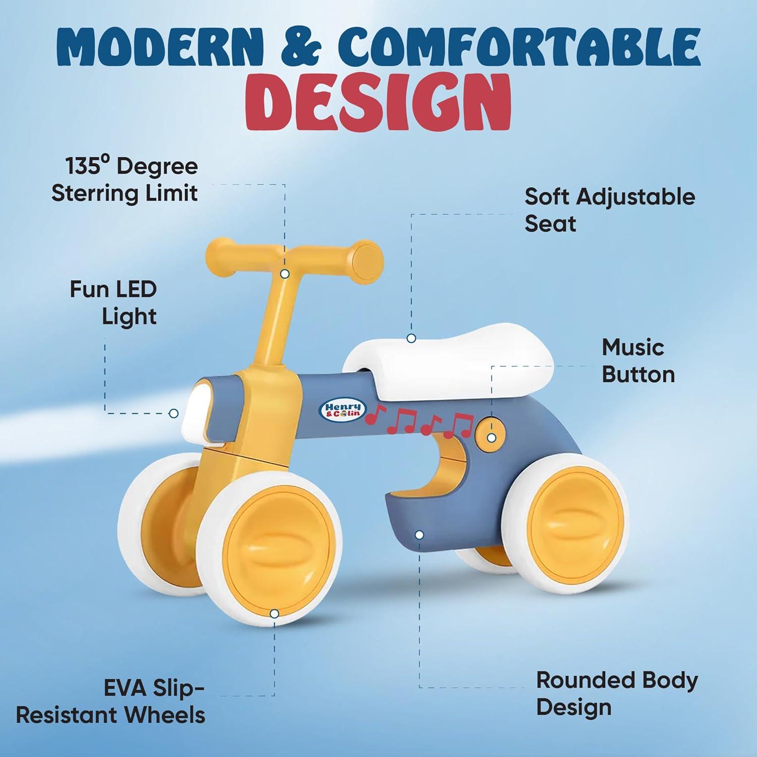 Bicicleta de Equilibrio Henry & Colin Azul - Sin Pedales, 1-3 Años