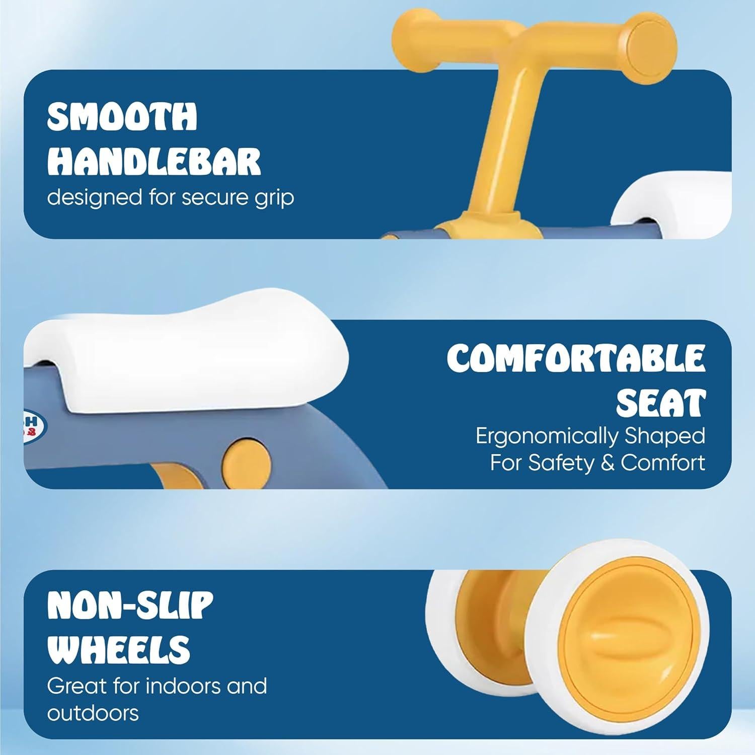 Bicicleta de Equilibrio Henry & Colin Azul - Sin Pedales, 1-3 Años