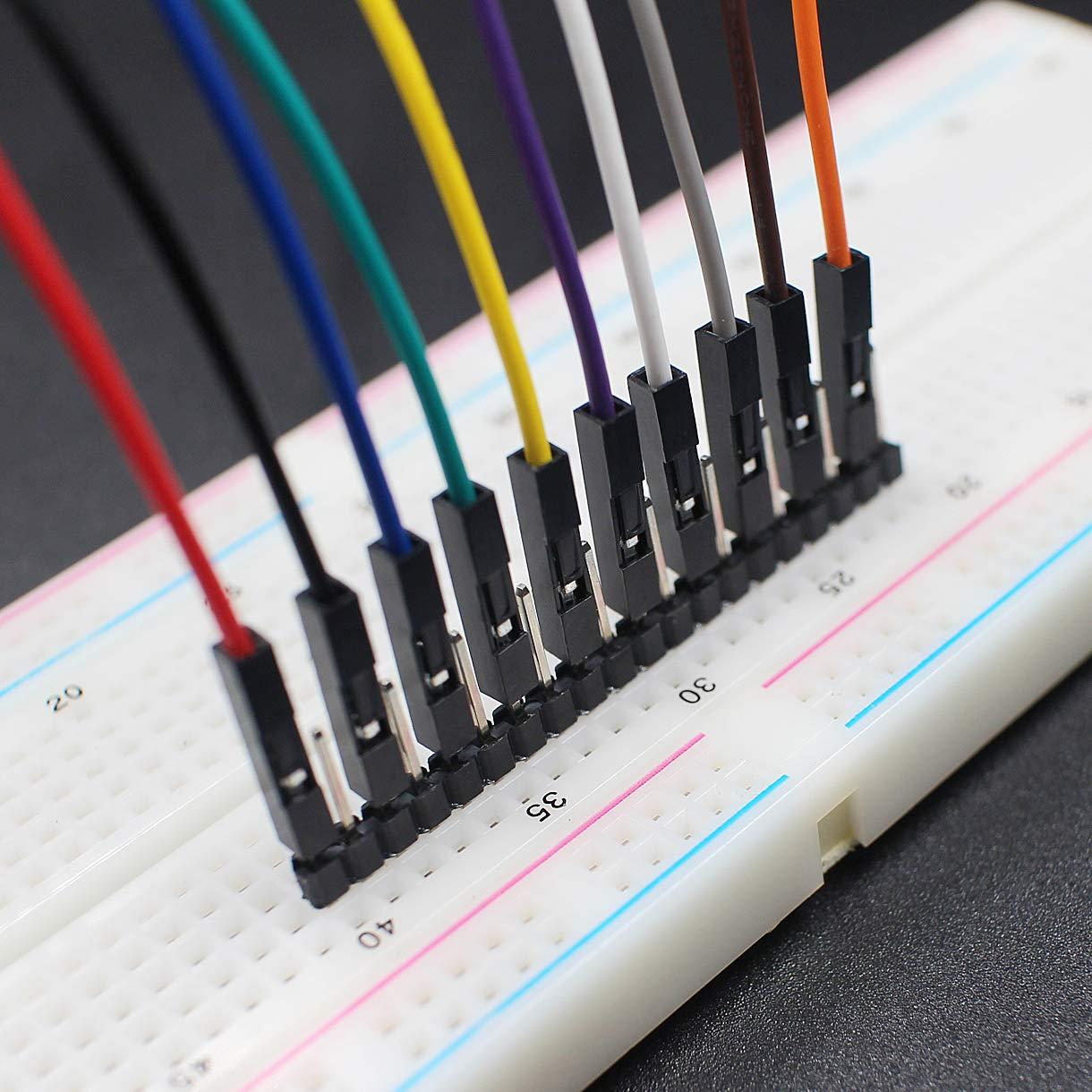 Cables de Salto Hembra a Hembra 10CM 100-Pack Hellotronics