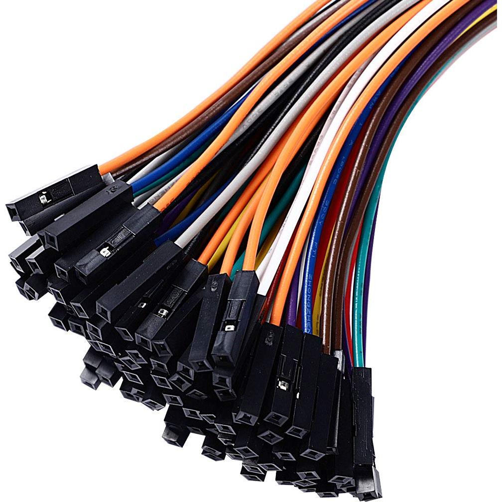 Cables de Salto Hembra a Hembra 10CM 100-Pack Hellotronics