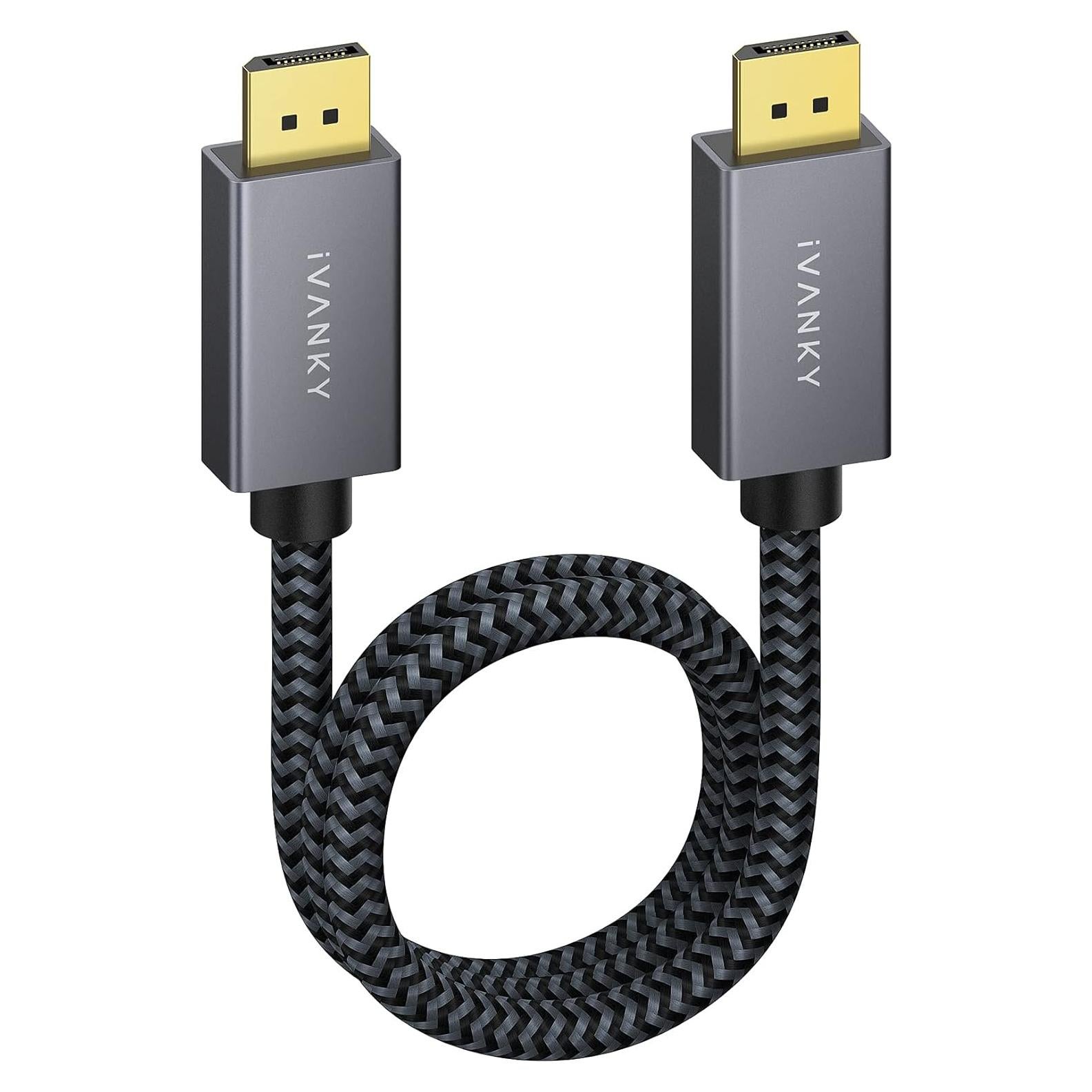 Cable DisplayPort IVANKY 0.5M Trenzado 4K 165Hz DP 1.2