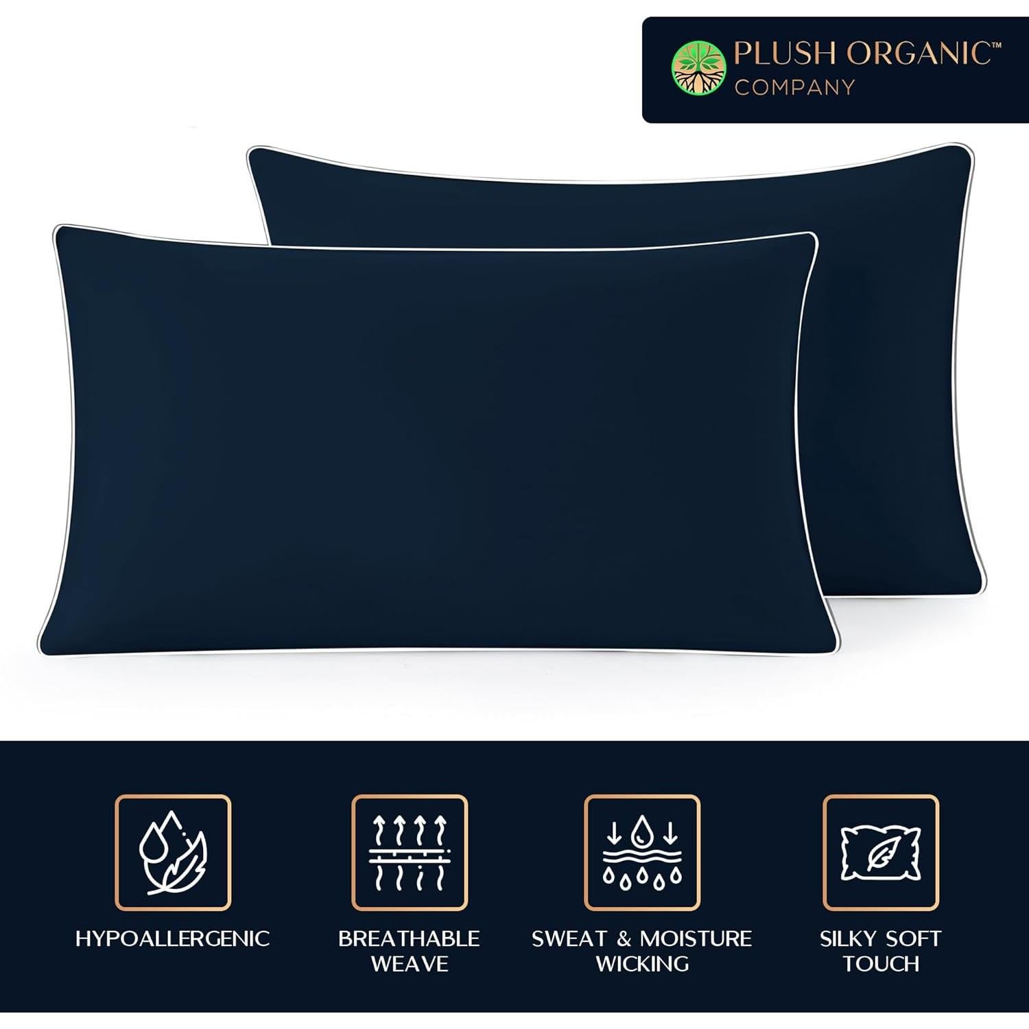 Juego de Sábanas de Lujo Plush Organic Queen 4 Piezas Viscosa Bambú