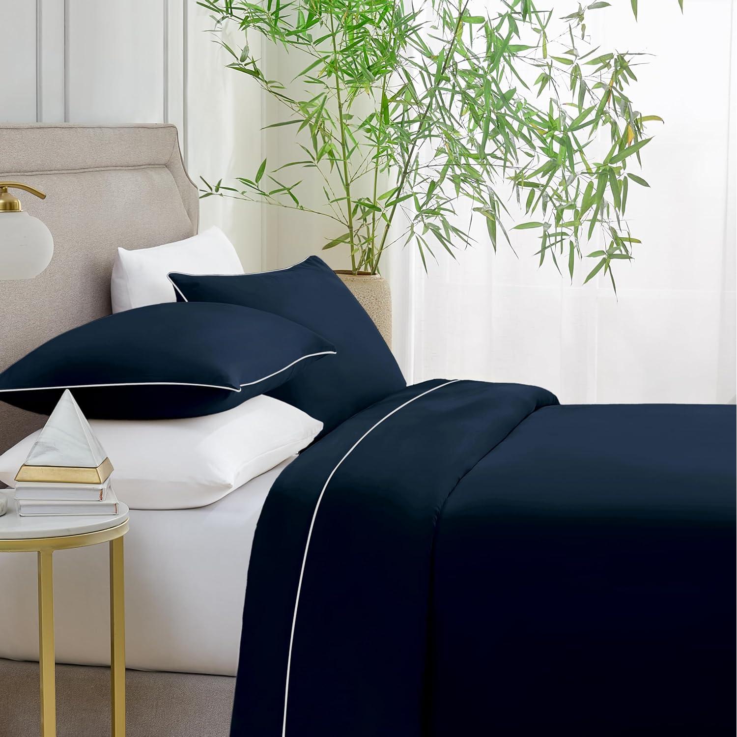 Juego de Sábanas de Lujo Plush Organic Queen 4 Piezas Viscosa Bambú
