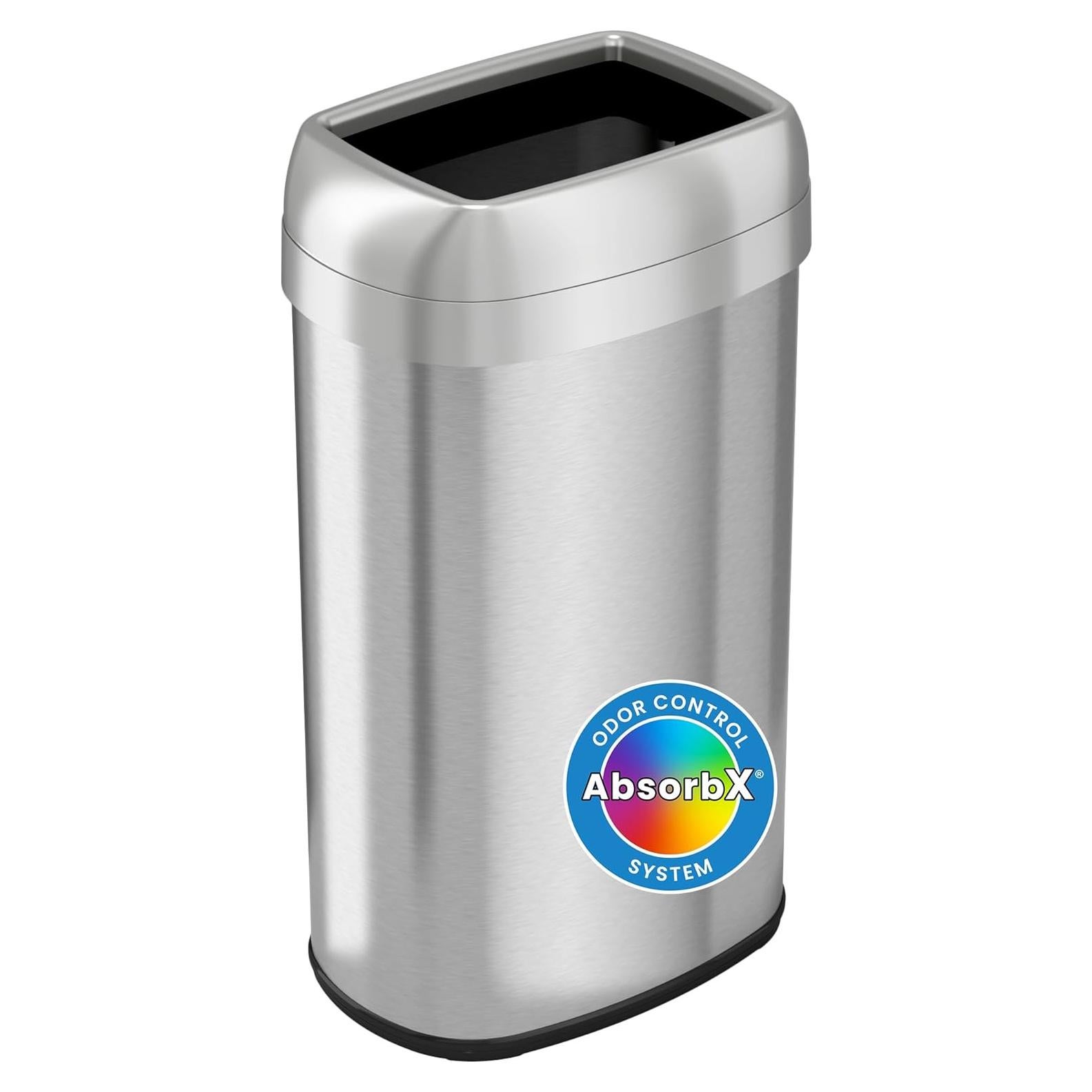 Bote de Basura Abierto iTouchless 61L Acero Inoxidable