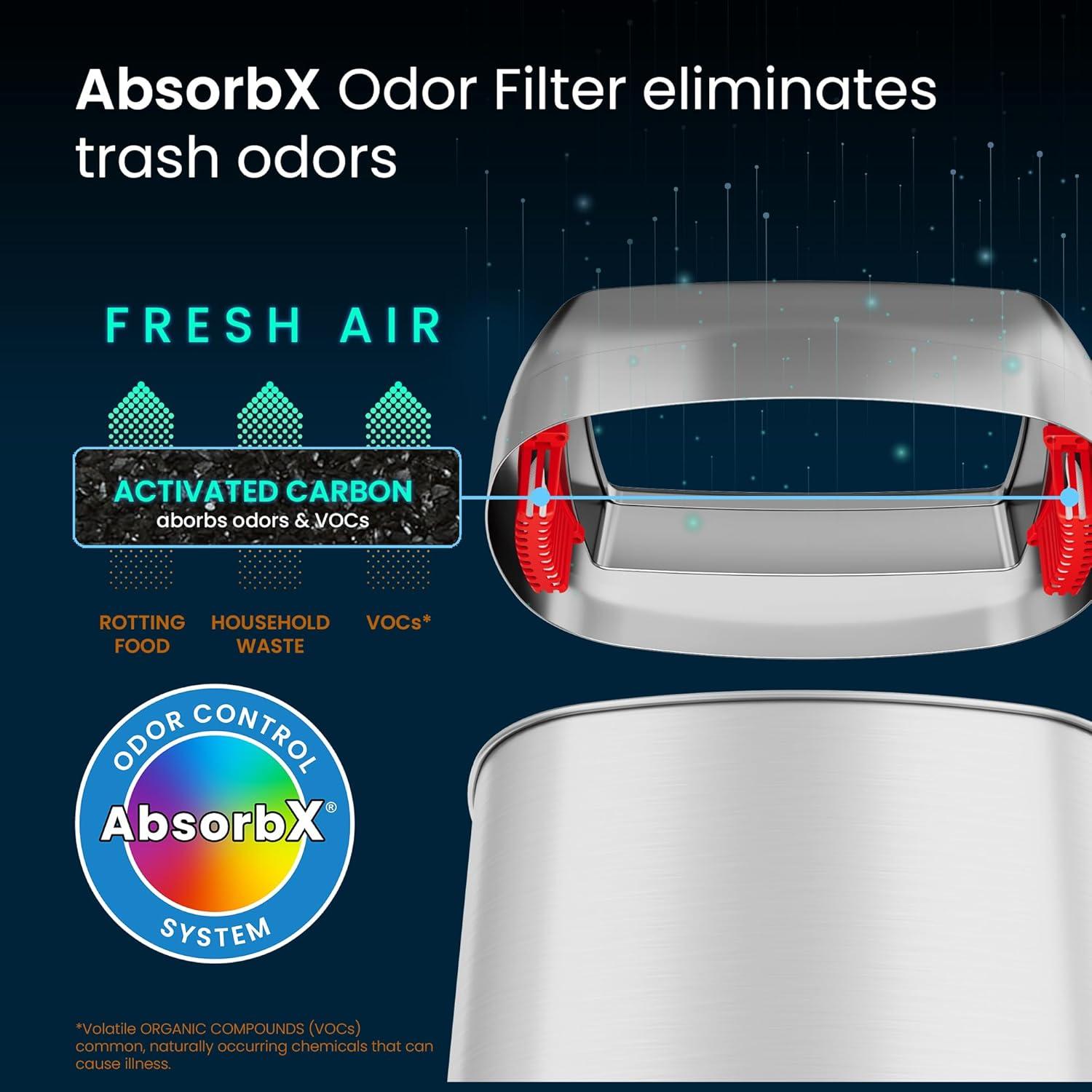 Bote de Basura Abierto iTouchless 61L Acero Inoxidable