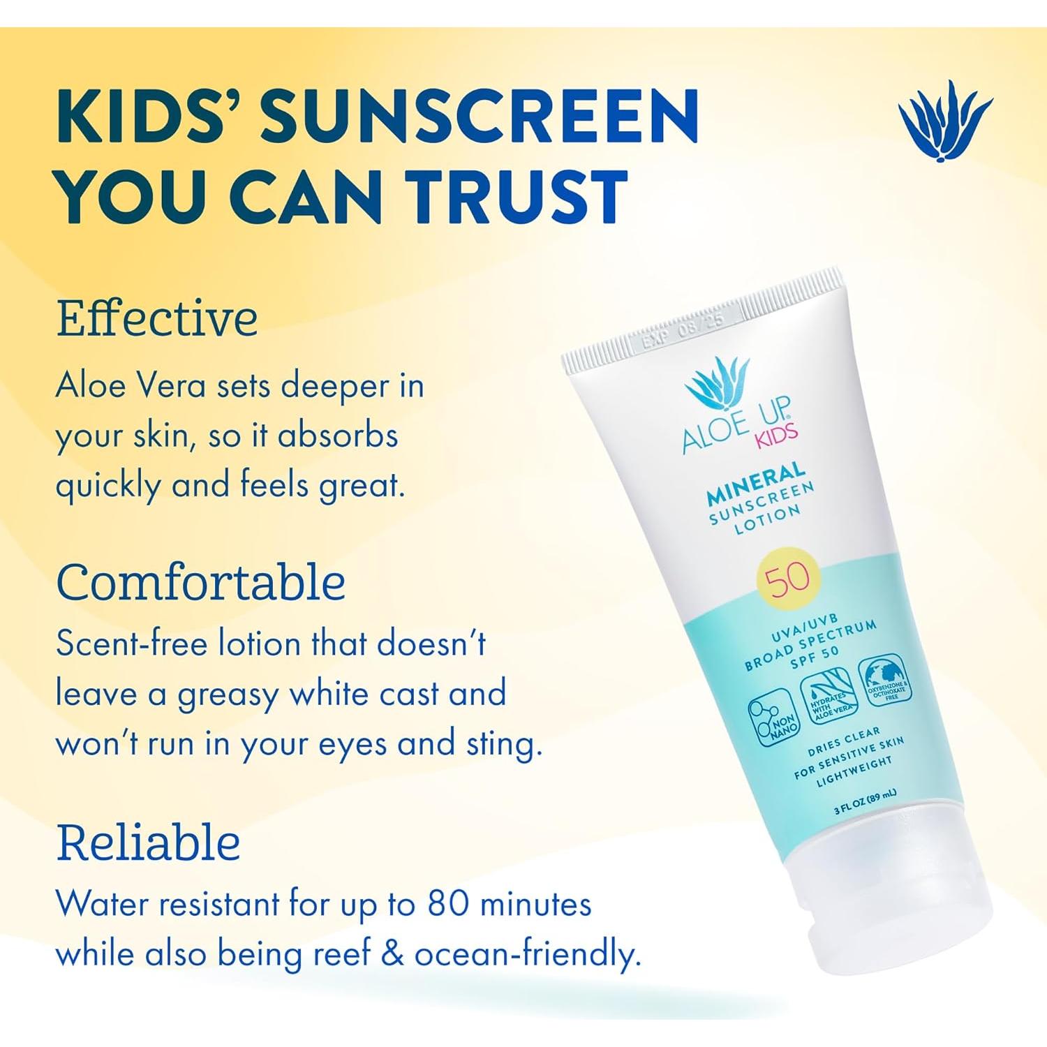 Bloqueador Solar Mineral Aloe Up Kids SPF 50 - 85 g