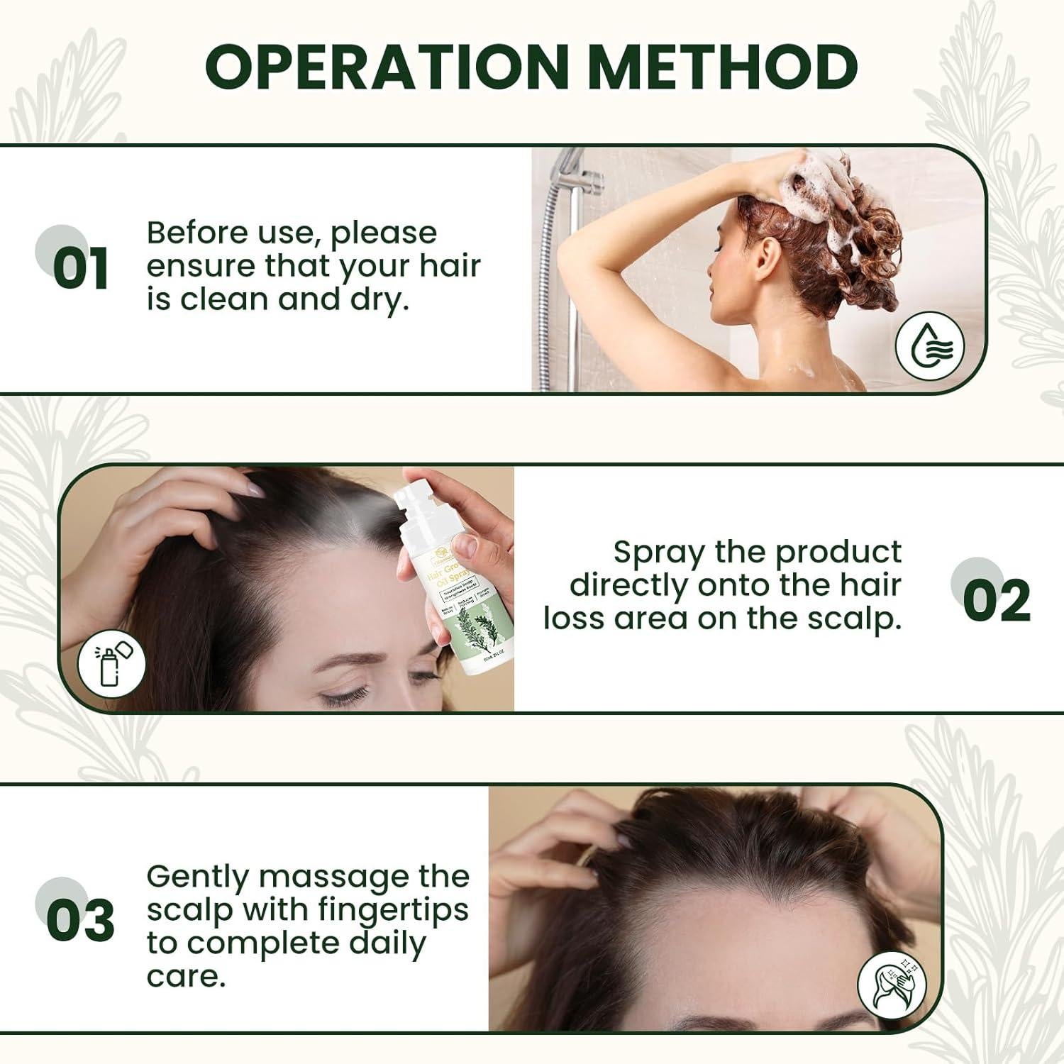 Spray de Aceite para Crecimiento del Cabello Olassubd 118 ml