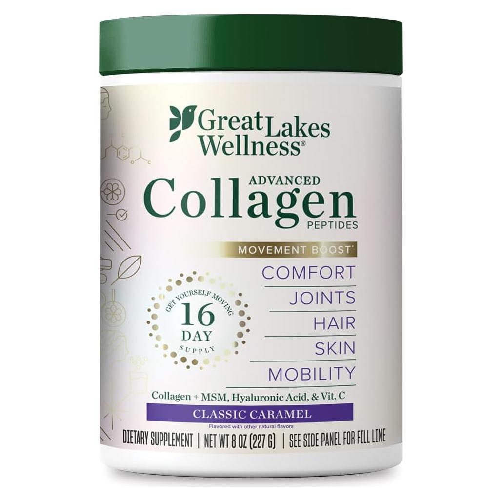 Colágeno Avanzado en Polvo Great Lakes Wellness 226.8g Caramelo