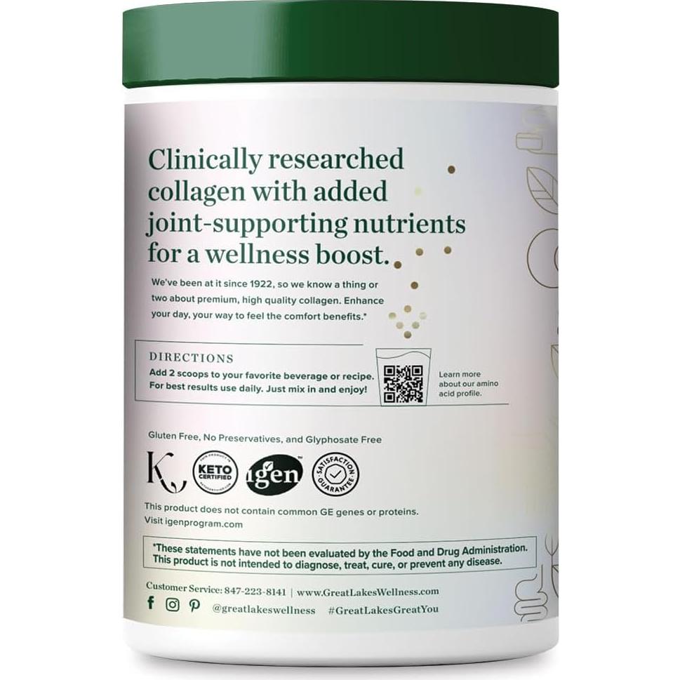 Colágeno Avanzado en Polvo Great Lakes Wellness 226.8g Caramelo