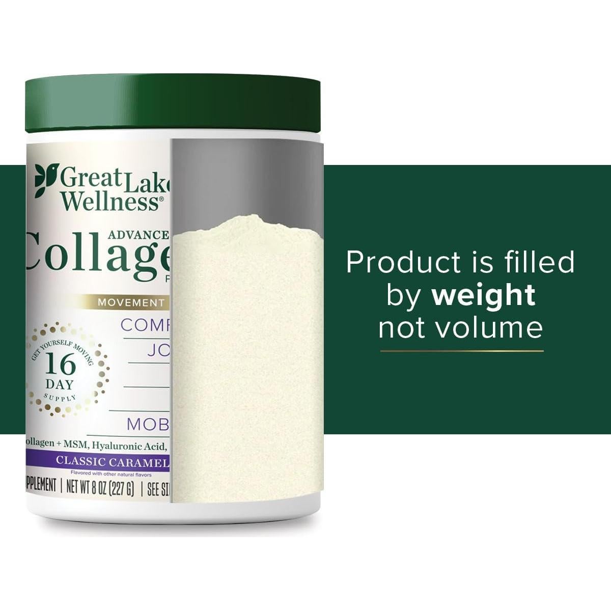 Colágeno Avanzado en Polvo Great Lakes Wellness 226.8g Caramelo