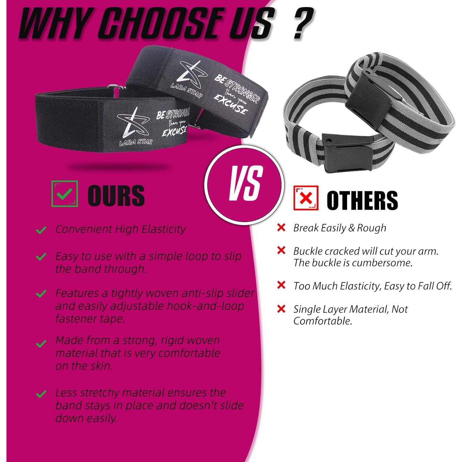 Bandas de Oclusión BFR LARA STAR para Glúteos y Piernas