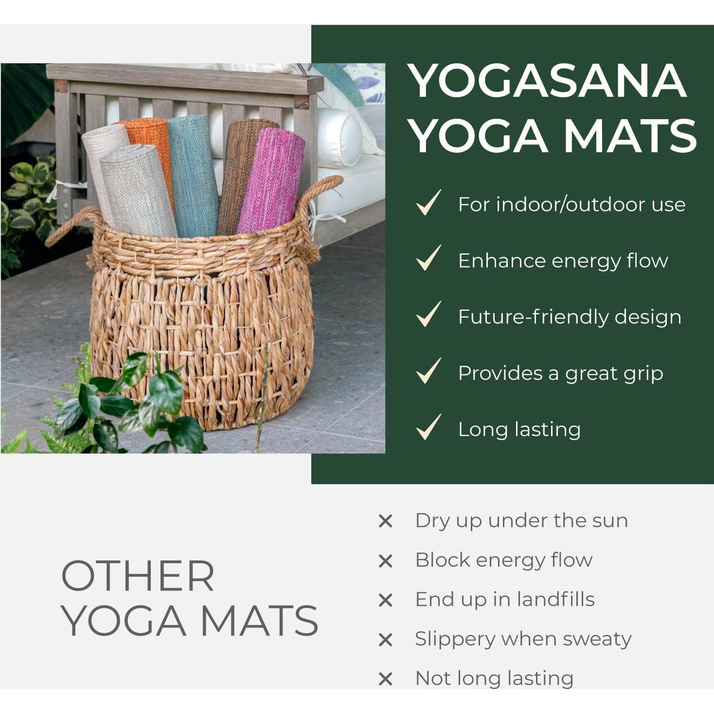 Alfombra de Yoga Orgánica Yogasana 183x61 cm Antideslizante