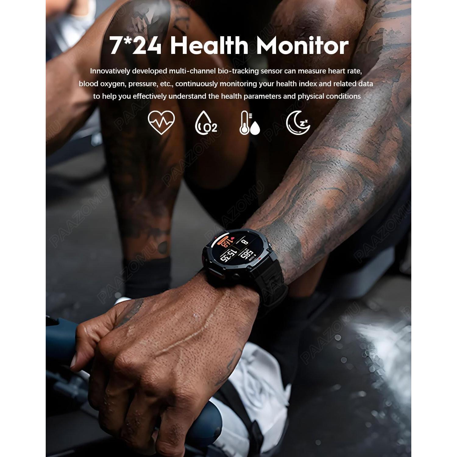 Reloj Inteligente PAAZOMU GPS 50M AMOLED 1.43" Negro