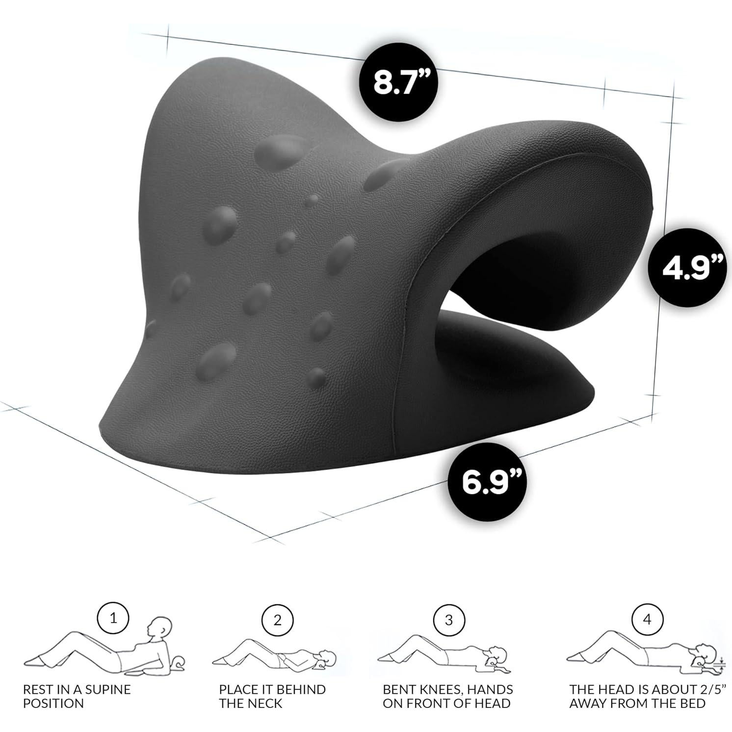 Estirador de Cuello y Corrector de Postura iBYWM Negro
