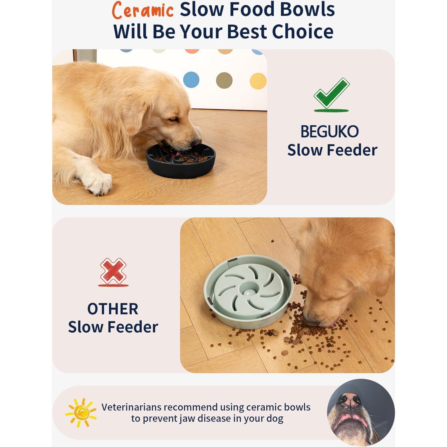 Cuenco de Cerámica Antideslizante para Perros 1.5 Tazas BEGUKO