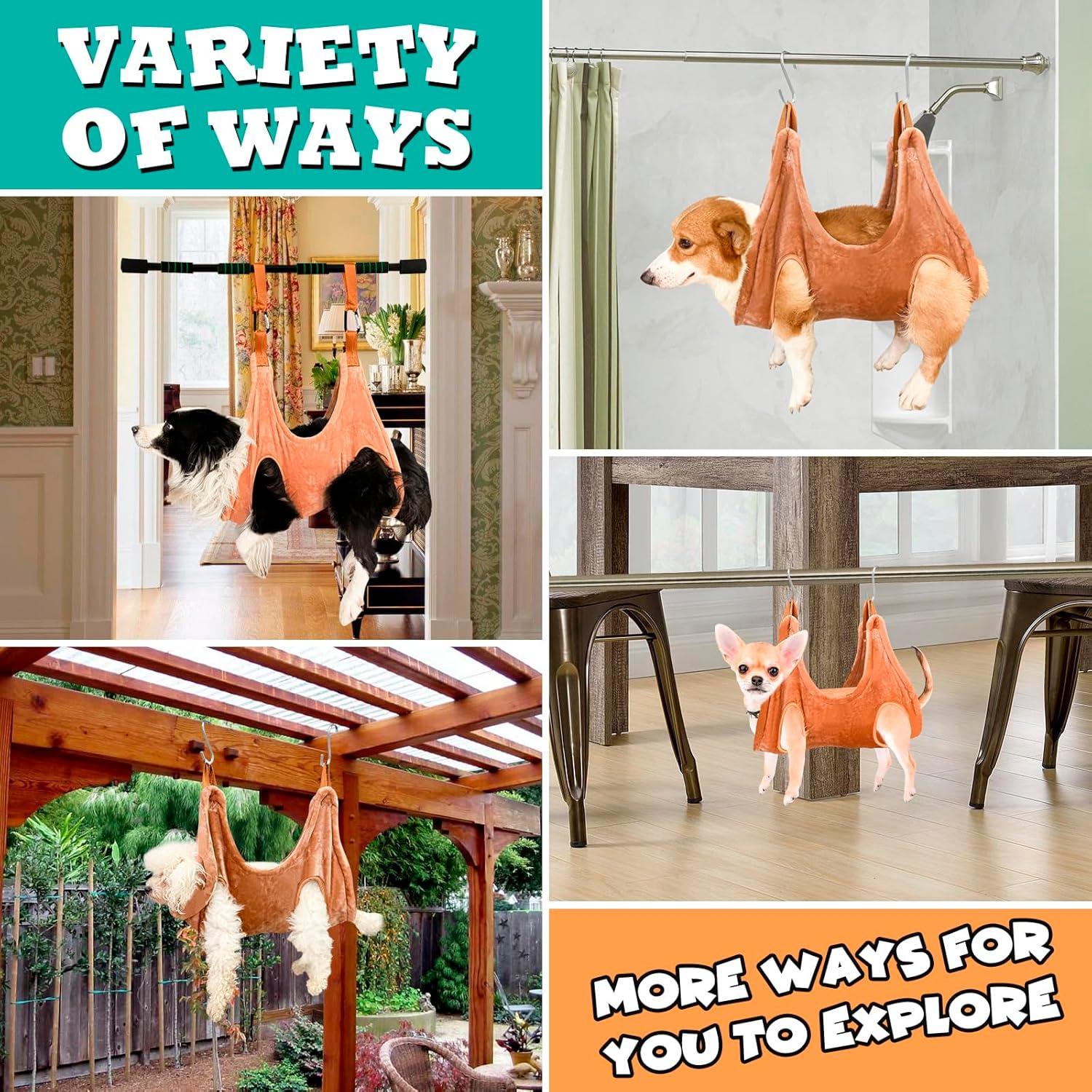 Kit de Aseo para Perros WSCXSC Hamaca Cortauñas XS Café