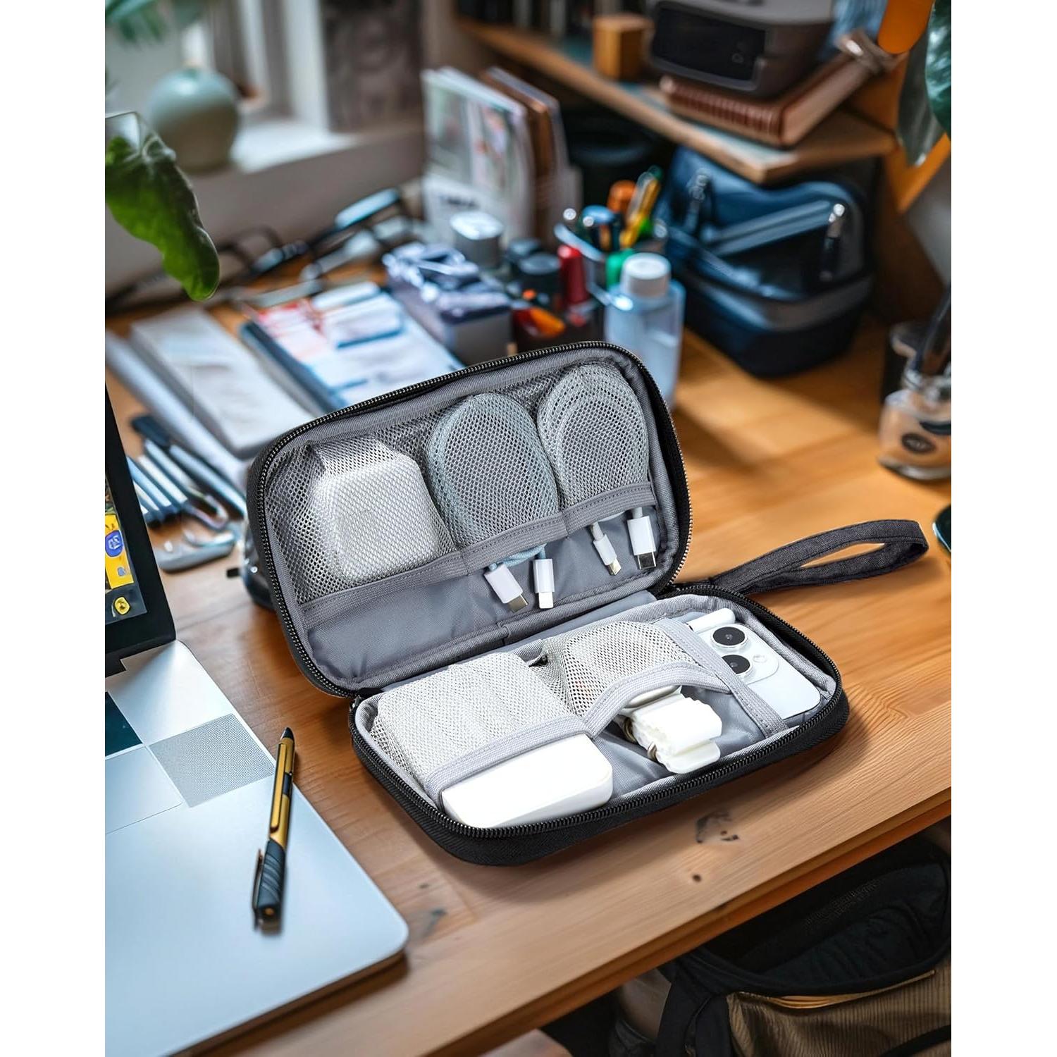 Organizador de Cables de Viaje BAGSMART Negro Compacto