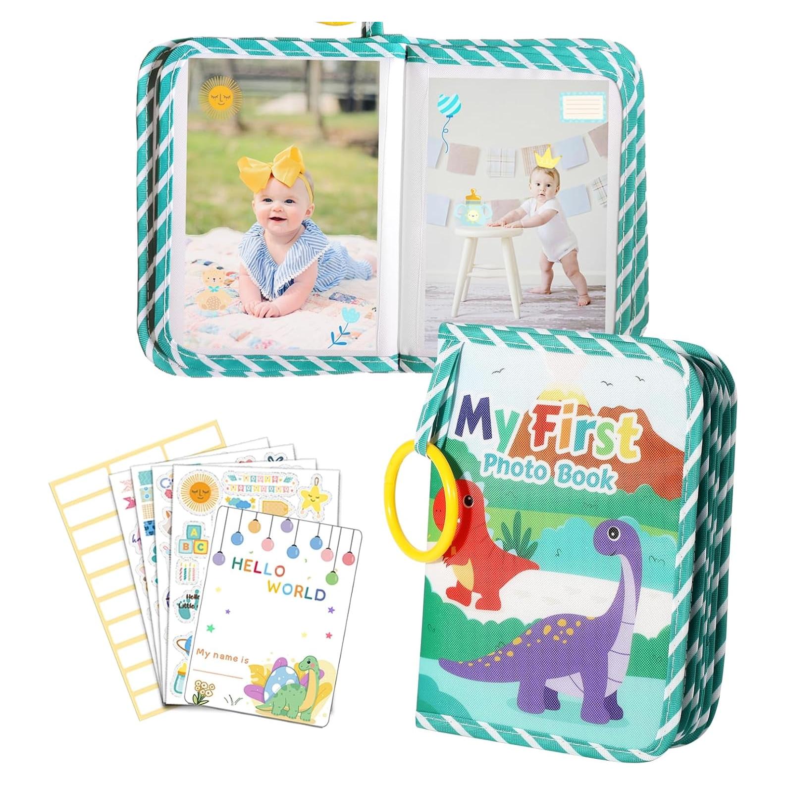 Álbum de Fotos Suave UTOPLIKEY Dino Verde con 245 Stickers