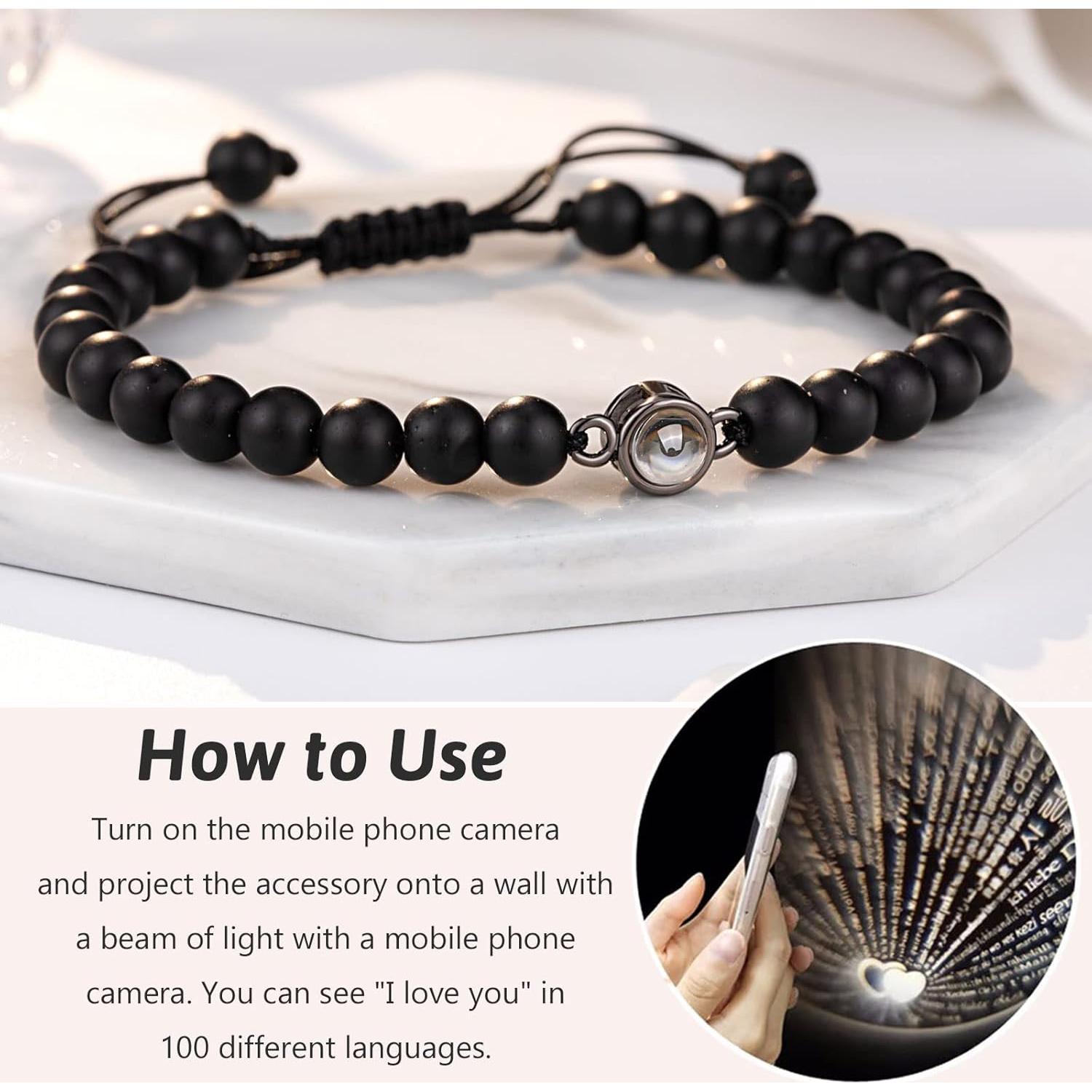 Pulsera Te Amo en 100 Idiomas UNGENT para Novio y Novia