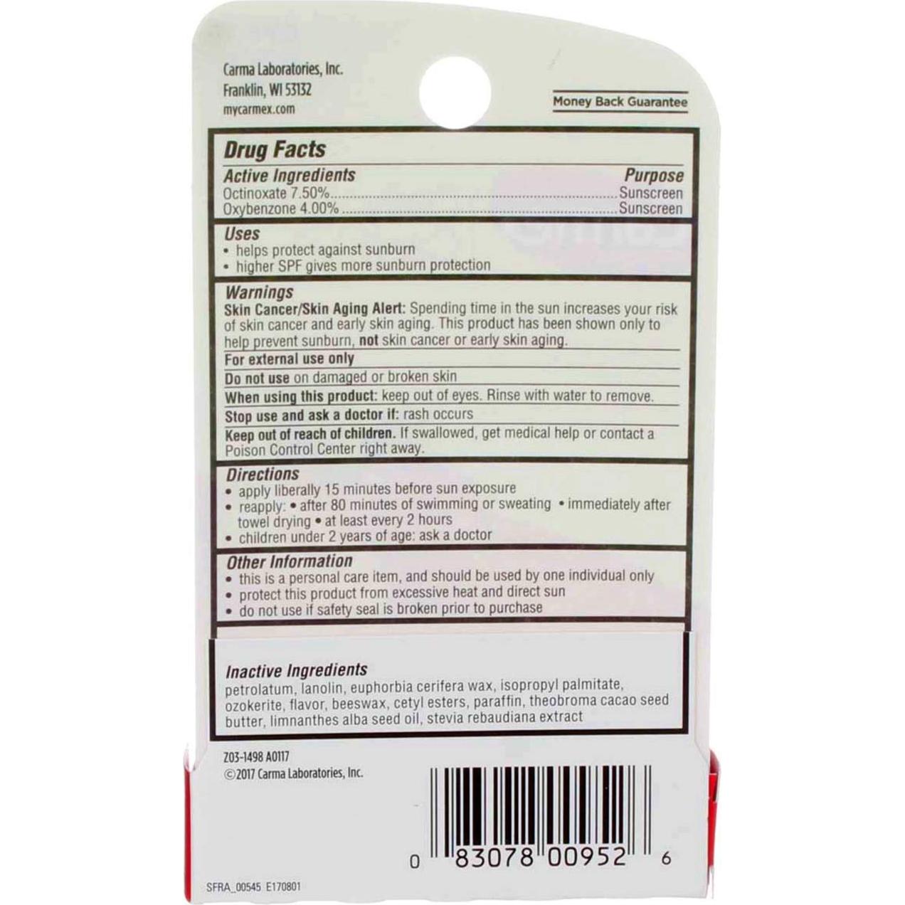 Bálsamo Labial Hidratante Carmex Cereza SPF 15 4.25 g x2