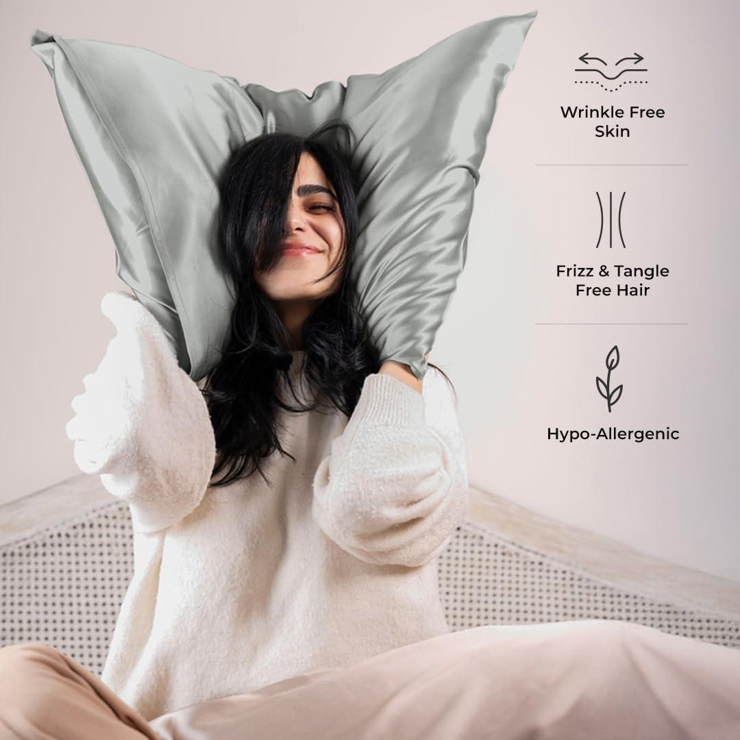 Funda de Almohada de Seda Orgánica 100% Morera Grado 6A 25 Momme