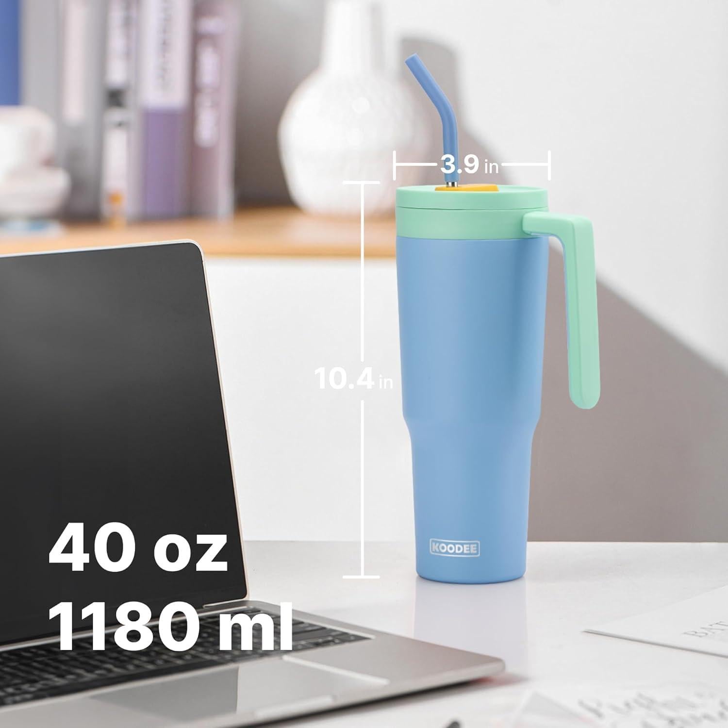 Taza Aislada Koodee 40 oz Acero Inoxidable Verde Oscuro