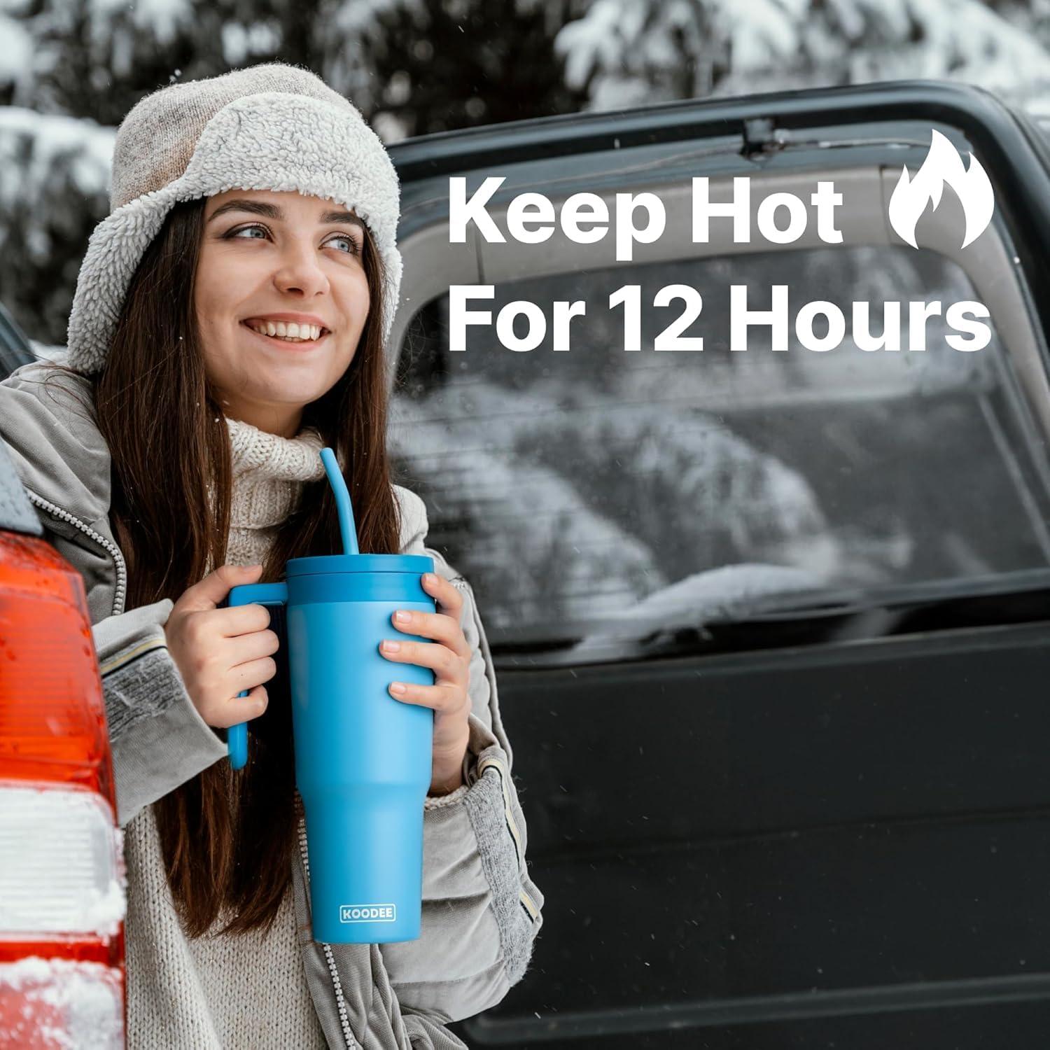 Taza Aislada Koodee 40 oz Acero Inoxidable Verde Oscuro