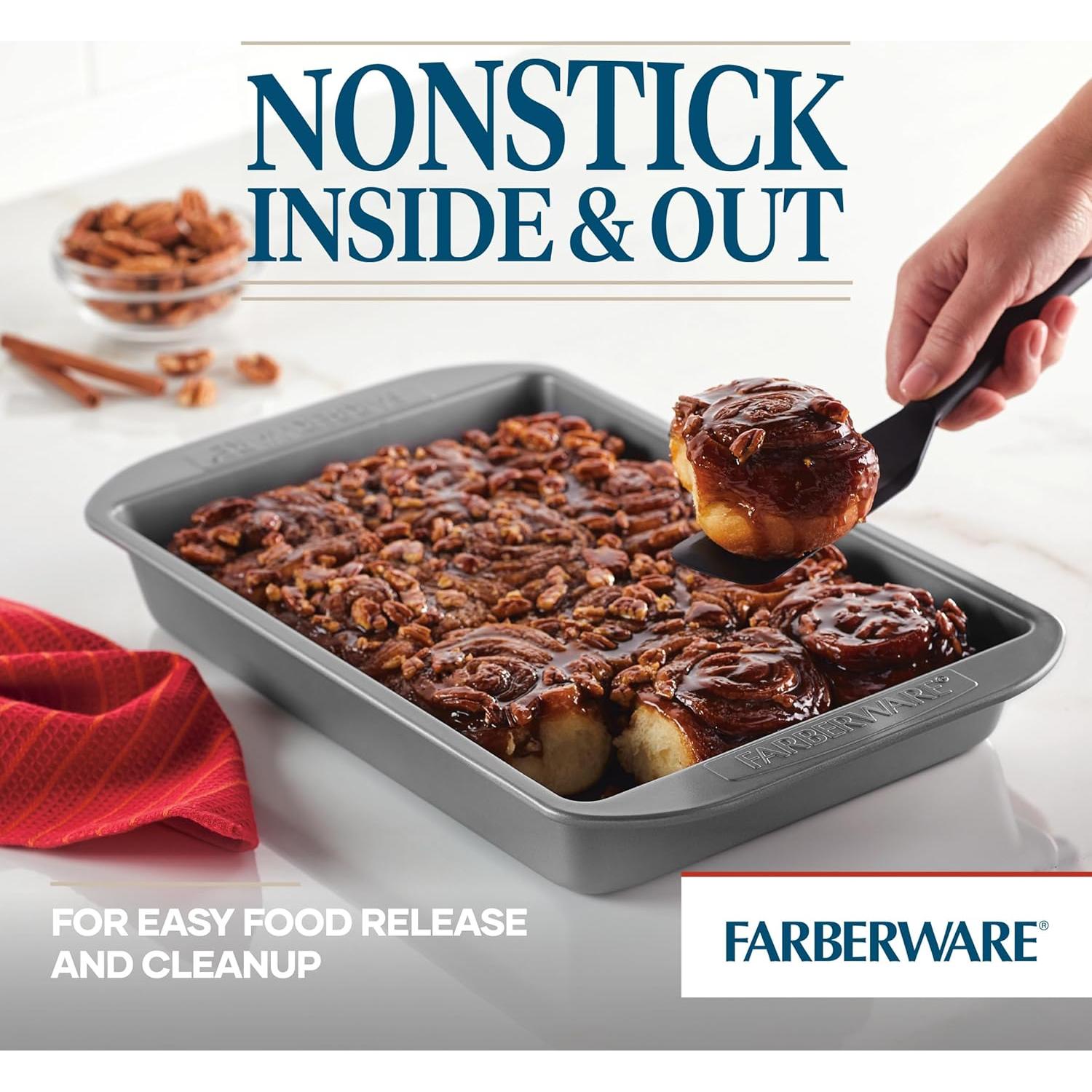 Sartén para Hornear Antiadherente Farberware 23x33 cm Gris