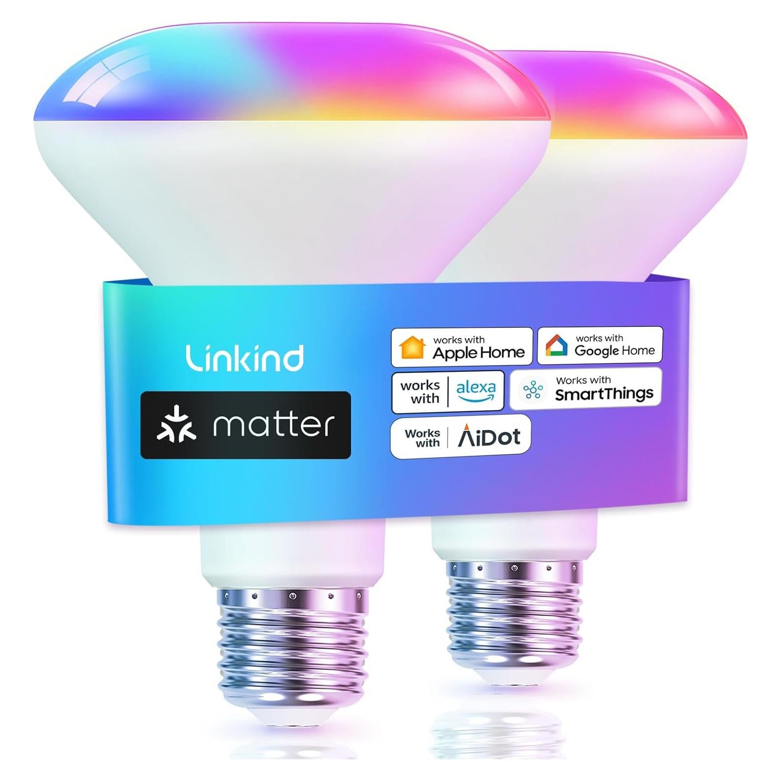 Bombilla Inteligente Linkind BR30 Matter 650LM E26 2Pack