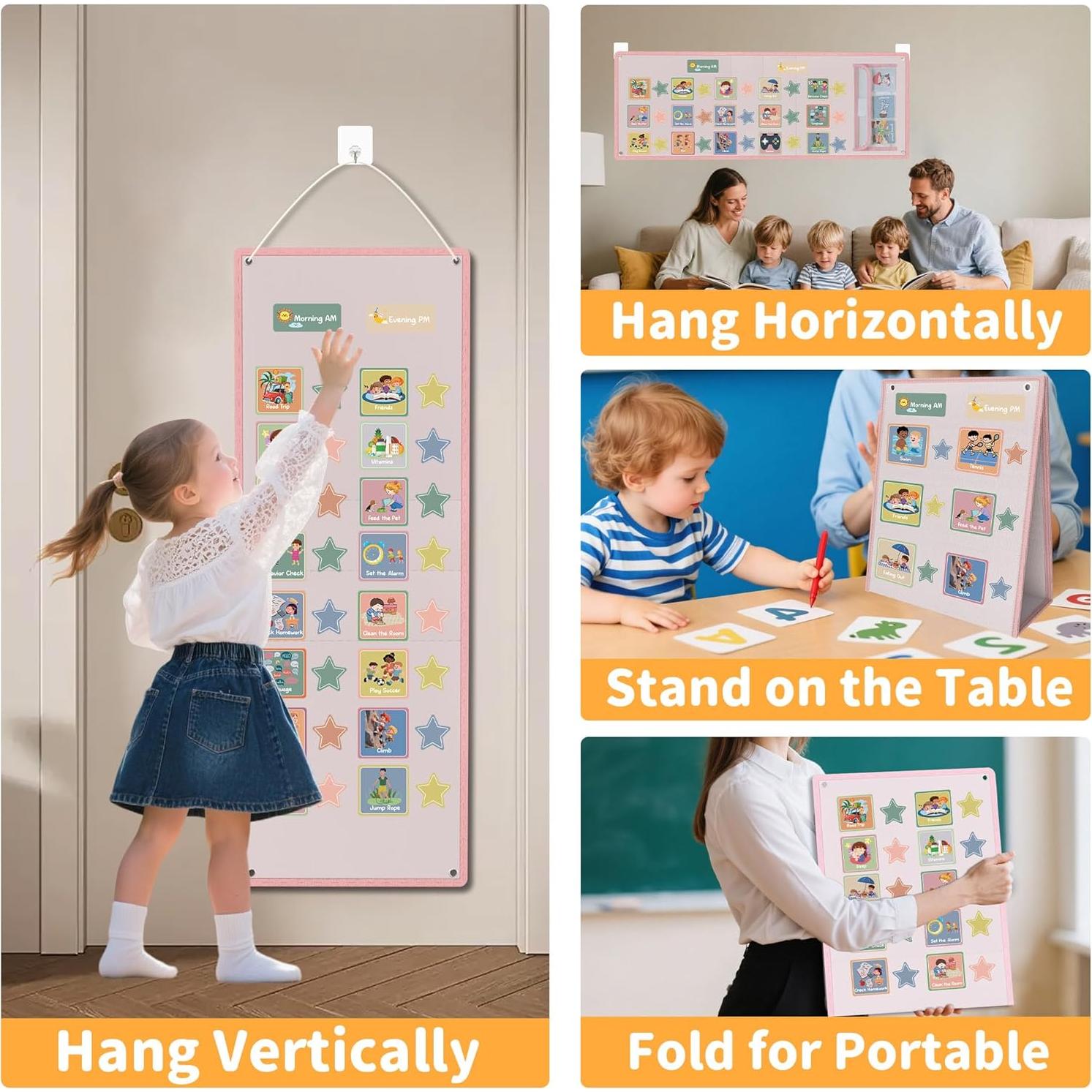 Horario Visual para Niños Yoink - 174 Tarjetas y Planificador