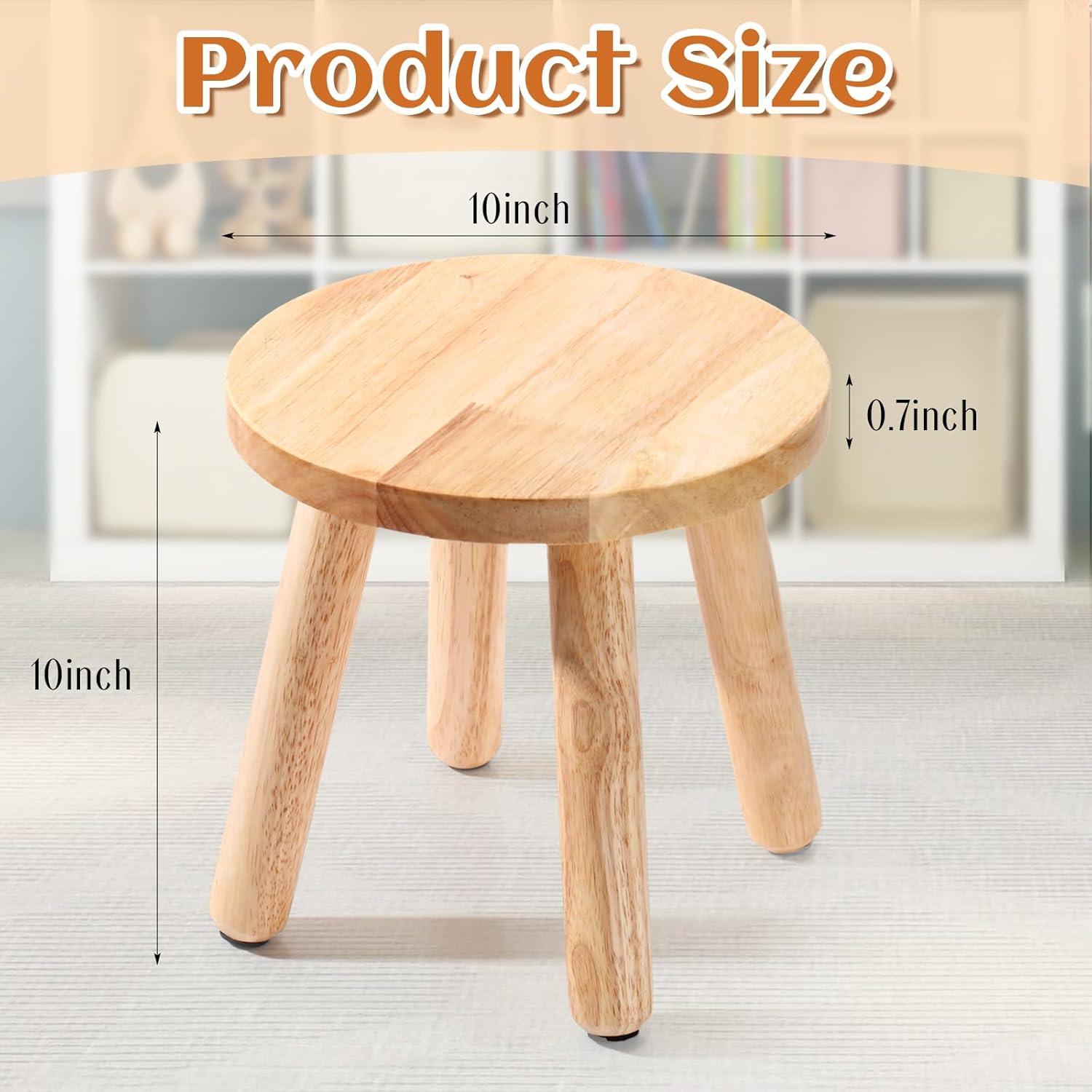 Taburete de Madera Wenqik 25.4 cm Redondo Multiusos