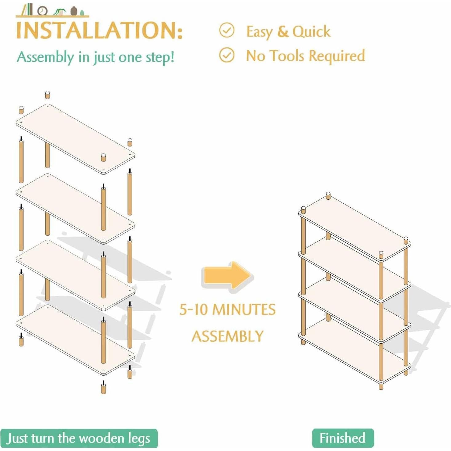 Estantería Abierta IOTXY de Madera 3 Niveles Roble