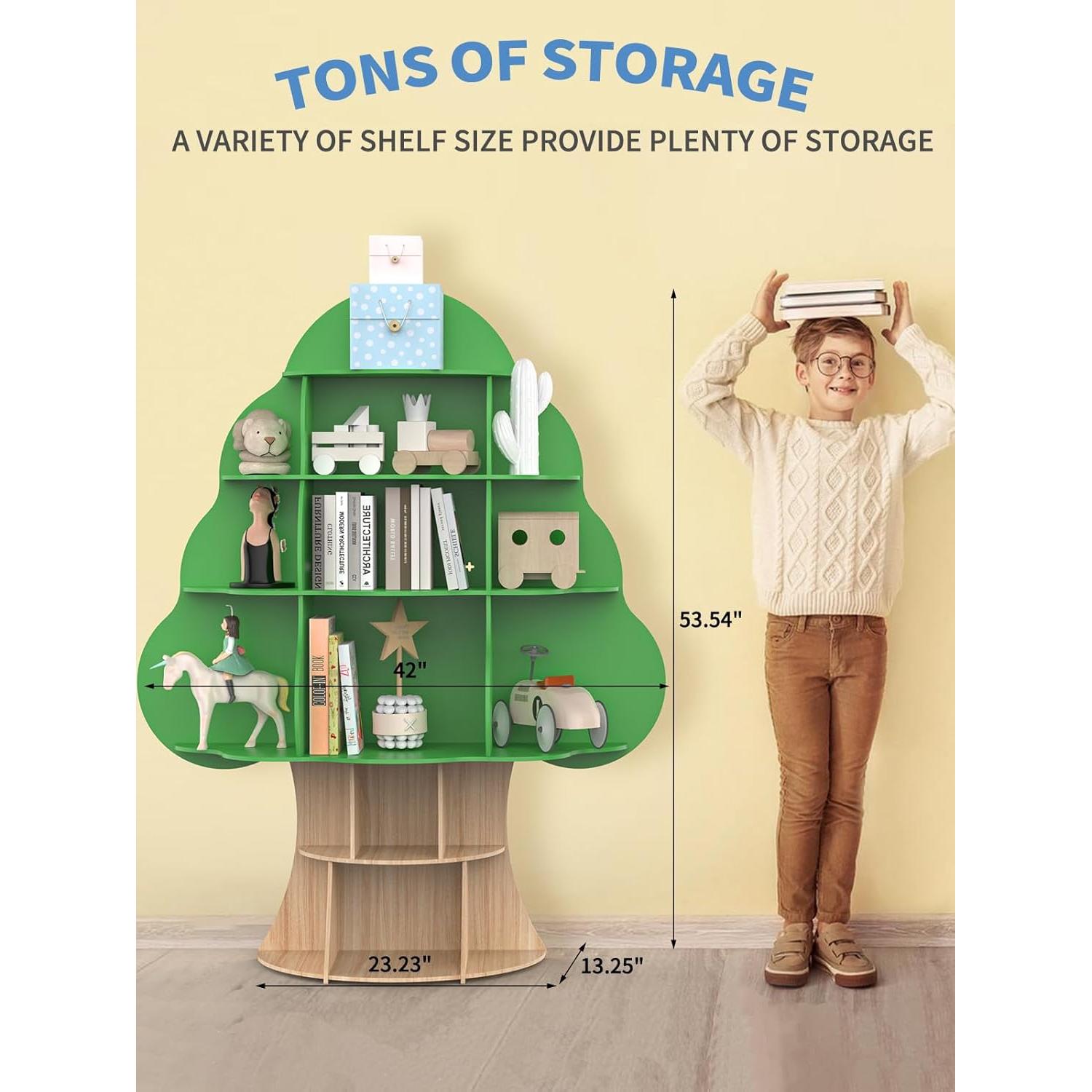 Estantería para Niños Bear Qiaqia Árbol Verde 16 Compartimentos