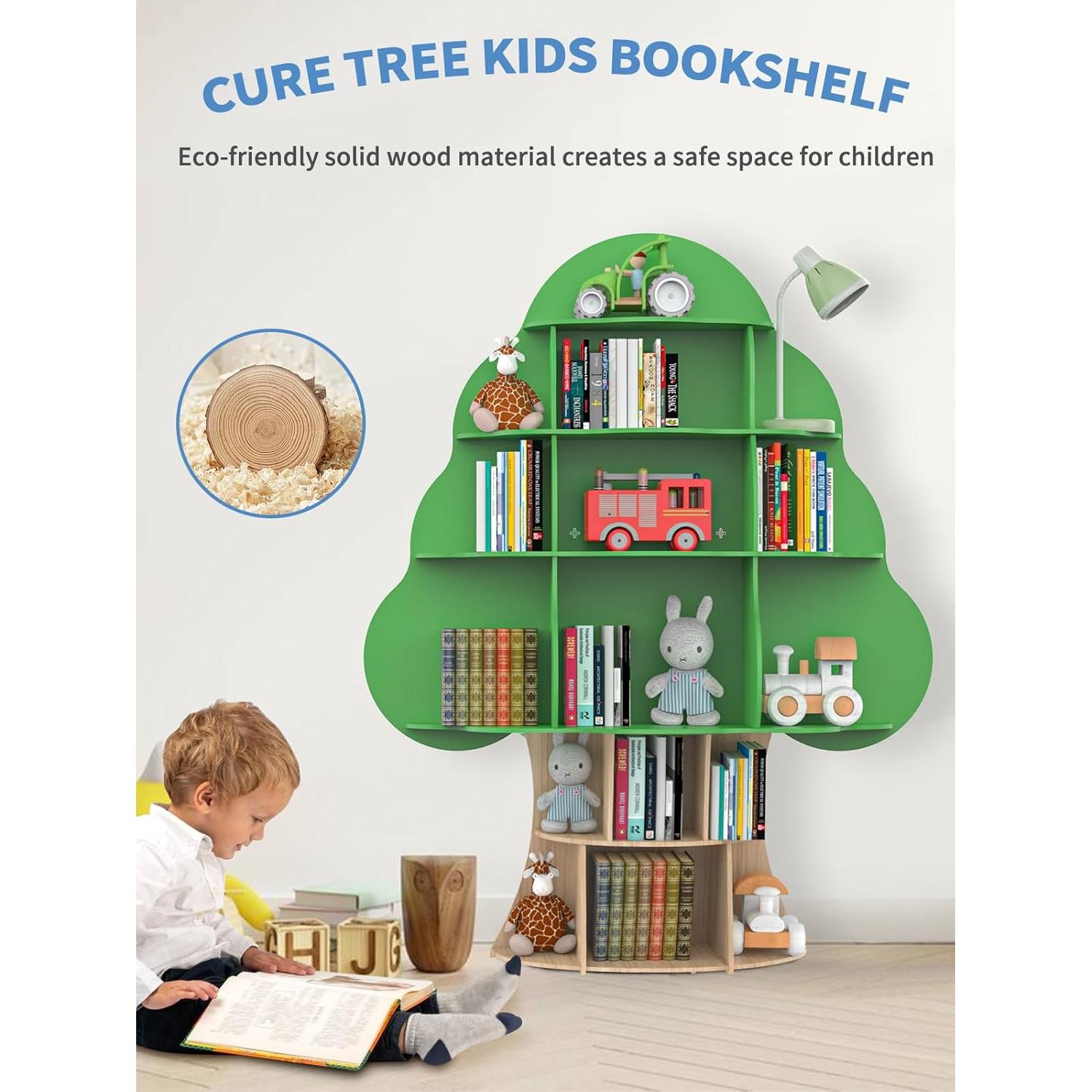 Estantería para Niños Bear Qiaqia Árbol Verde 16 Compartimentos