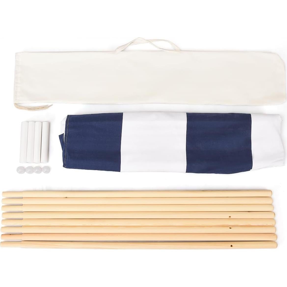 Tienda Teepee para Niños Costzon Rayas Azules y Blancas