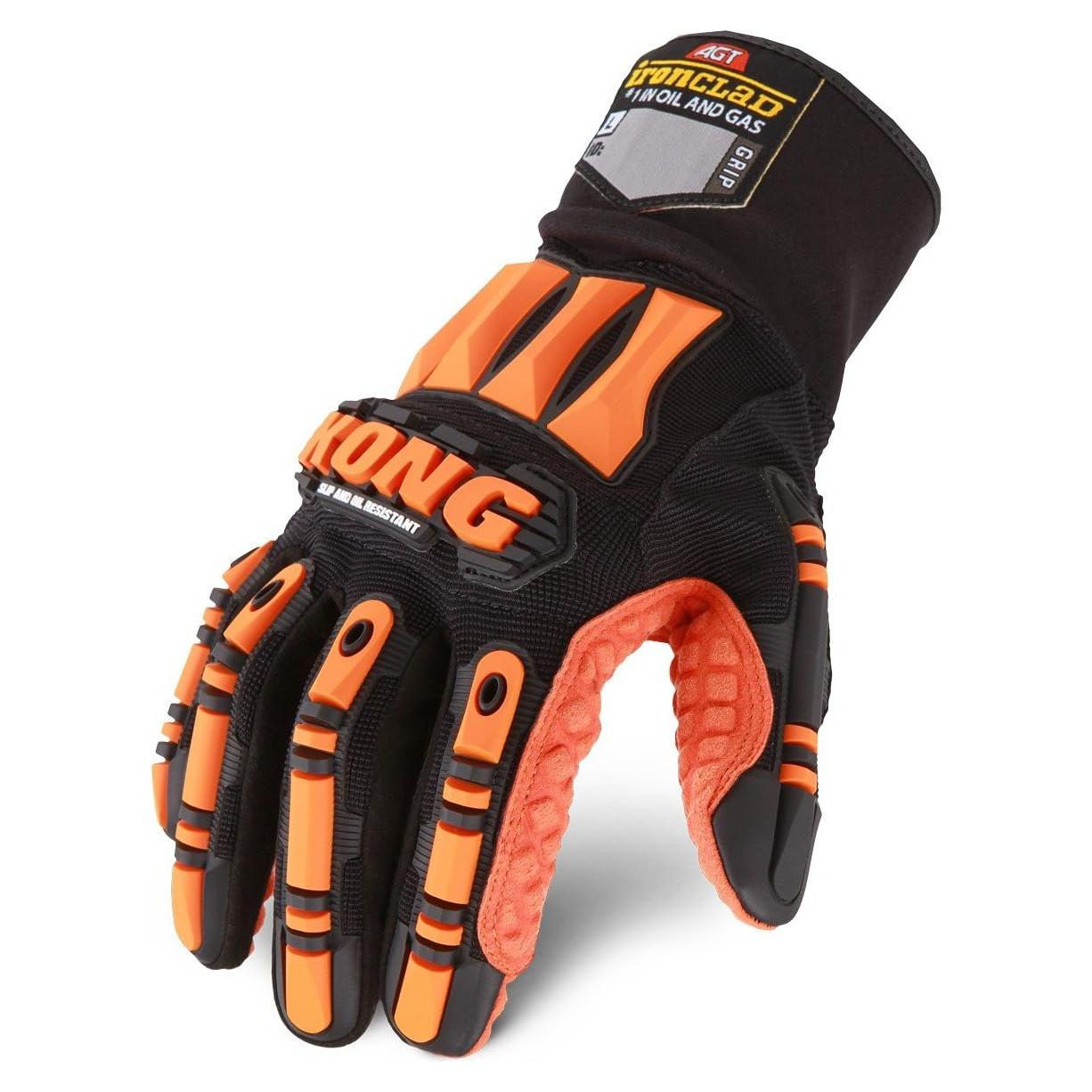 Guantes de Mecánico Ironclad XL Negro/Naranja con Protección