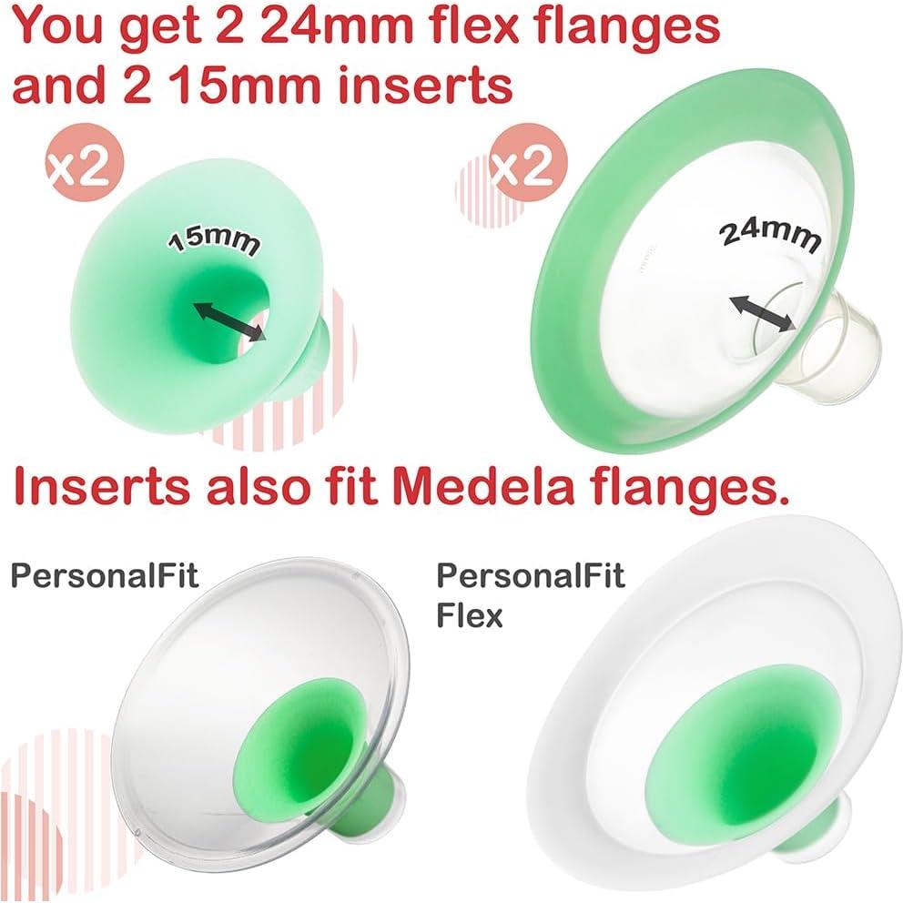 Nenesupply Inserciones de Brida 15mm y Bridas 24mm para Extractores