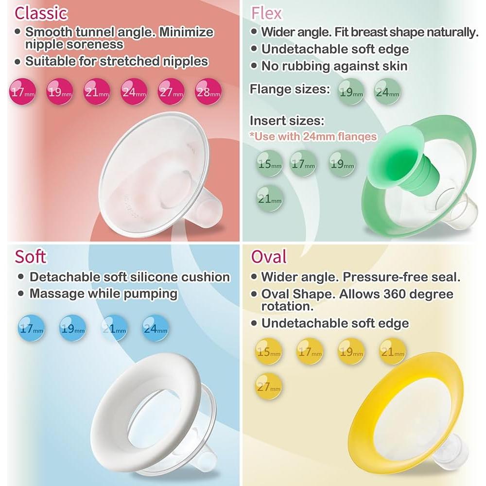 Nenesupply Inserciones de Brida 15mm y Bridas 24mm para Extractores