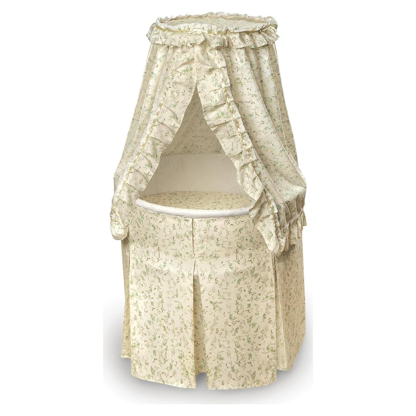 Cuna Balancín Redonda Badger Basket Emperatriz con Dosel