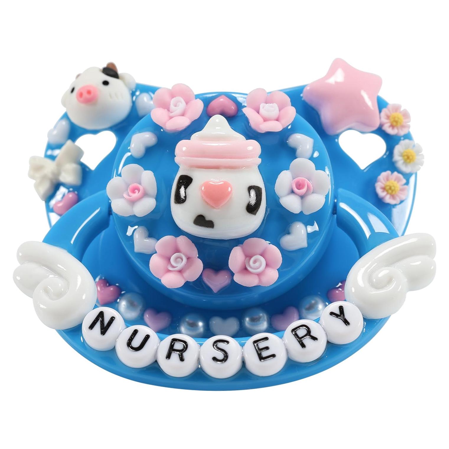 Chupete Adulto CutiePlusU DIY Silicona Libre BPA Azul