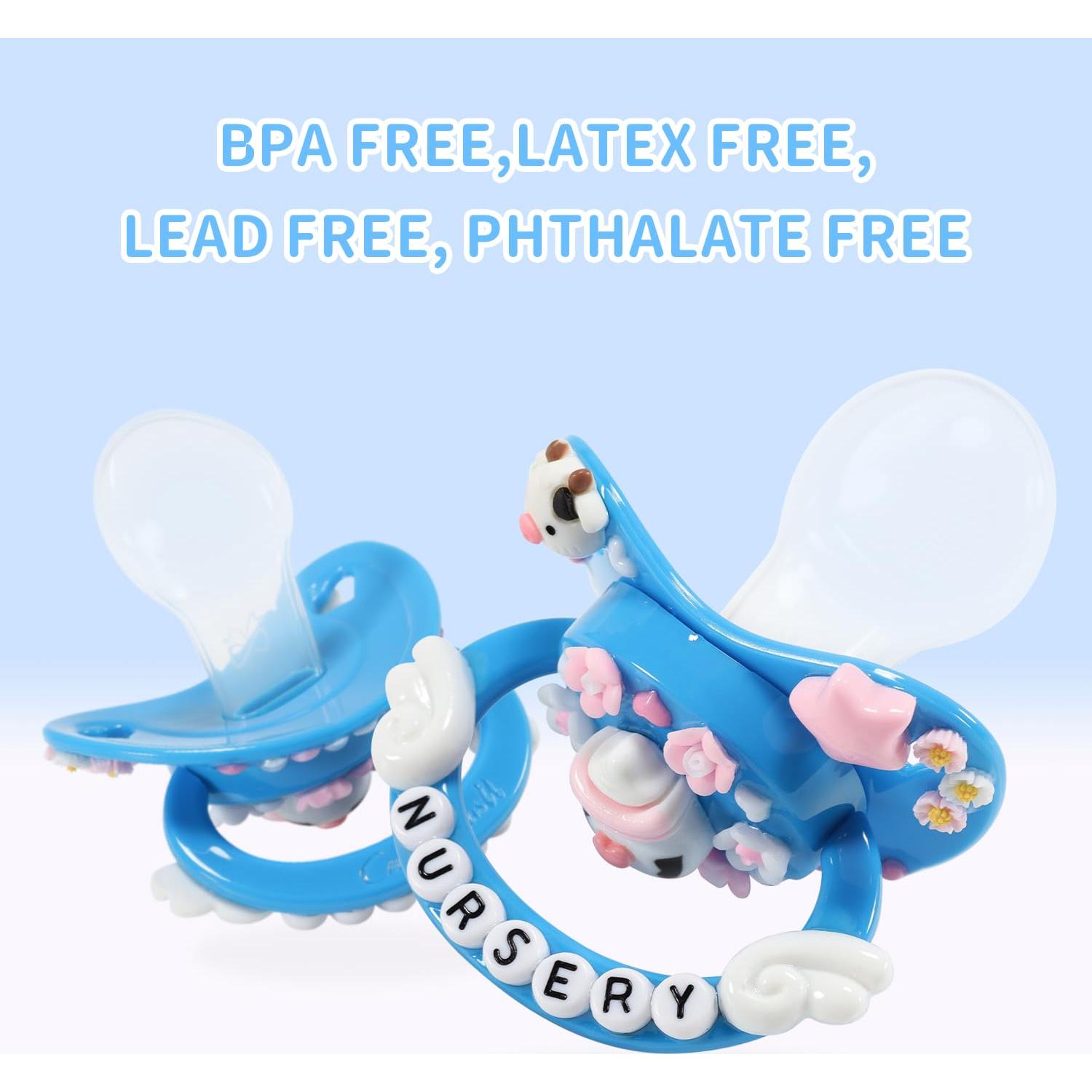 Chupete Adulto CutiePlusU DIY Silicona Libre BPA Azul