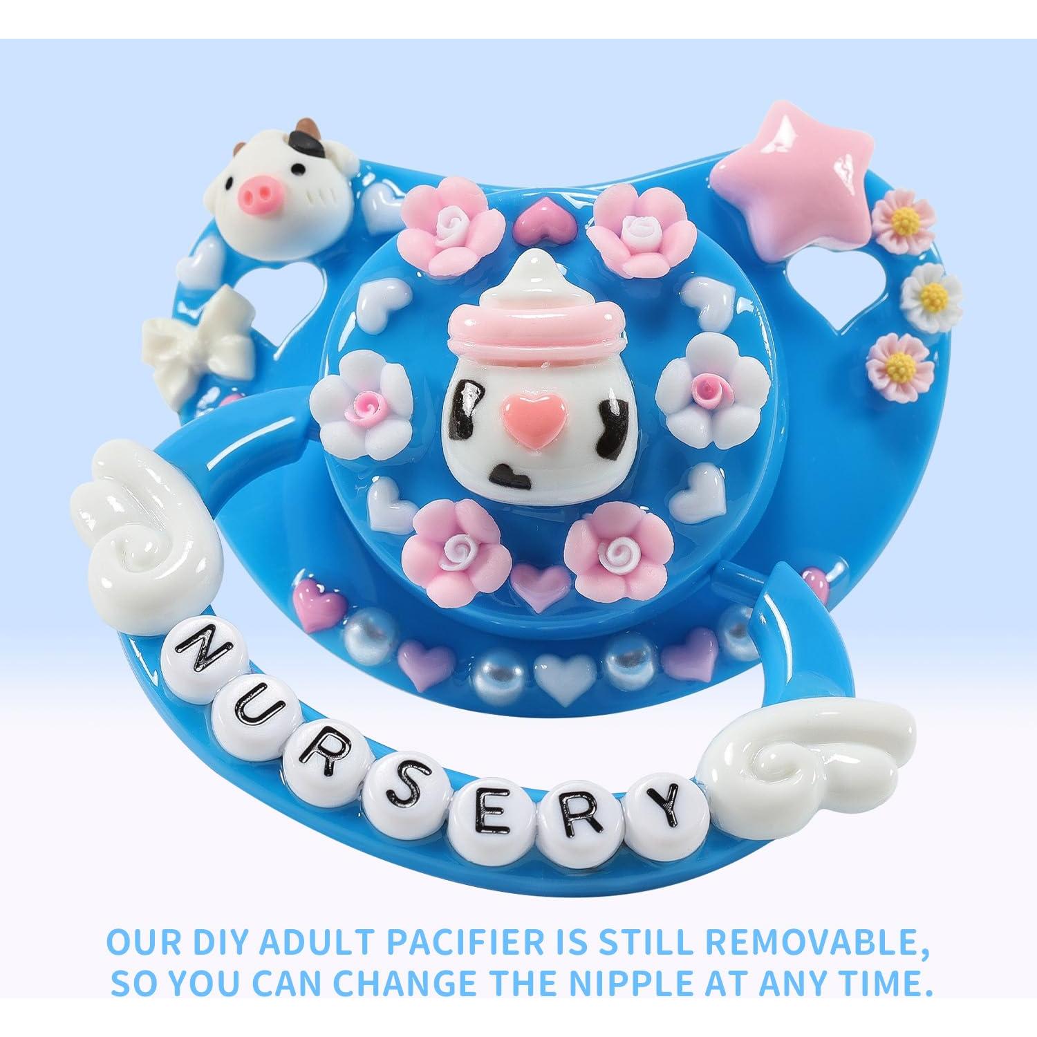 Chupete Adulto CutiePlusU DIY Silicona Libre BPA Azul